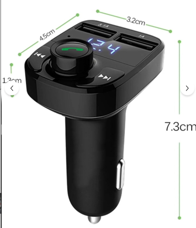 obrigado Tüm Araçlara Uyumlu Fm Transmitter Bluetooth Radyo Araç Kiti Çakmaklık Şarj Soketi