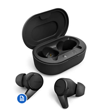 Philips TAT1207BK IPX4 6+12SA BT 5.2 Mono Mod Siyah Kablosuz Kulaklık
