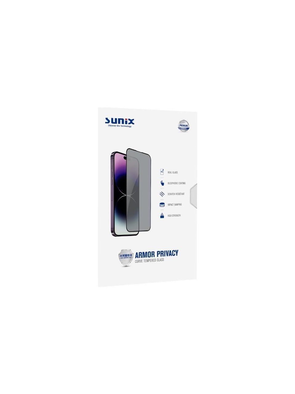 Sunix Apple iPhone 13 Ile Uyumlu Darbeye Dayanıklı Armor Hayalet Ekran Koruyucu Cam