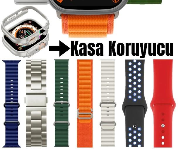 WS-X9 Ultra Watch8. 49mm 7 Kordonlu Uygun Fiyatlı Akıllı Saat