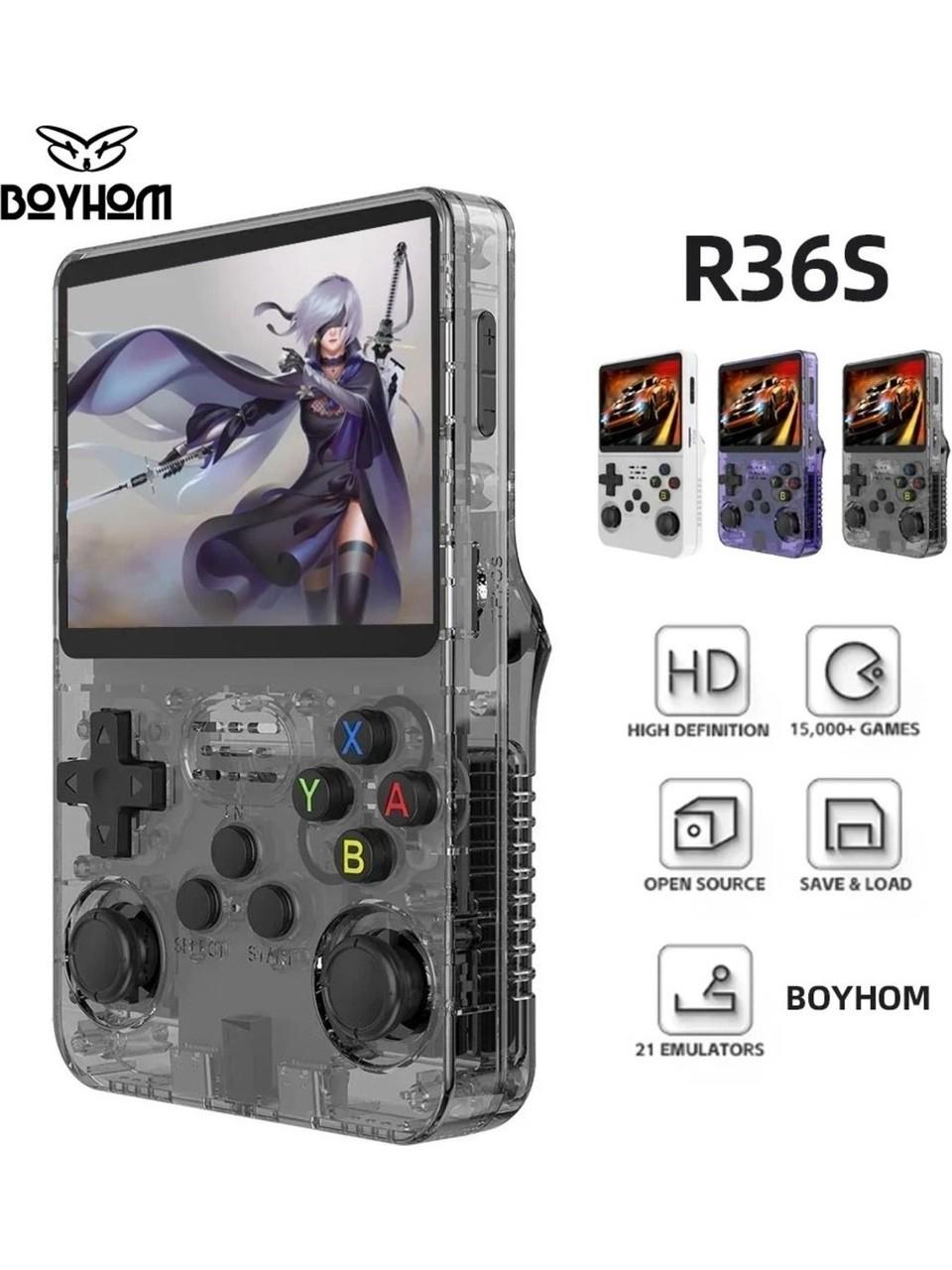 Yellowtech R36S Retro Oyun Konsolu 3.5 IPS EKRAN,64GB Hafıza,linux Sistemli, PSP/PS1/N64 Destekli, Taşınabilir
