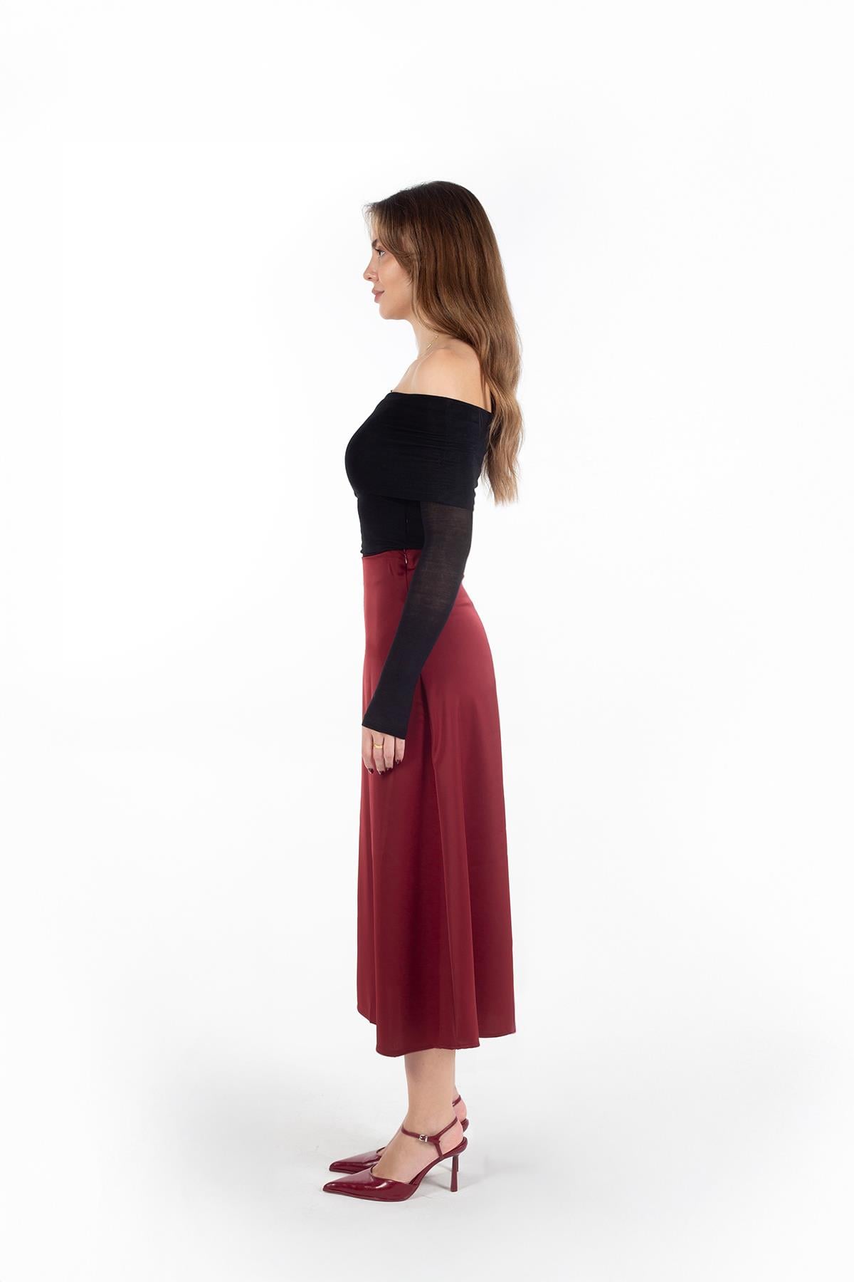 BORDO LORA SATEN ETEK
