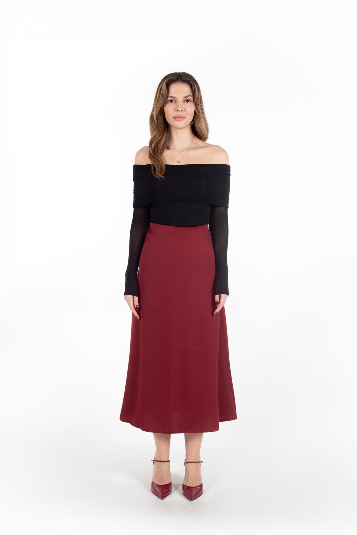 BORDO LORA SATEN ETEK