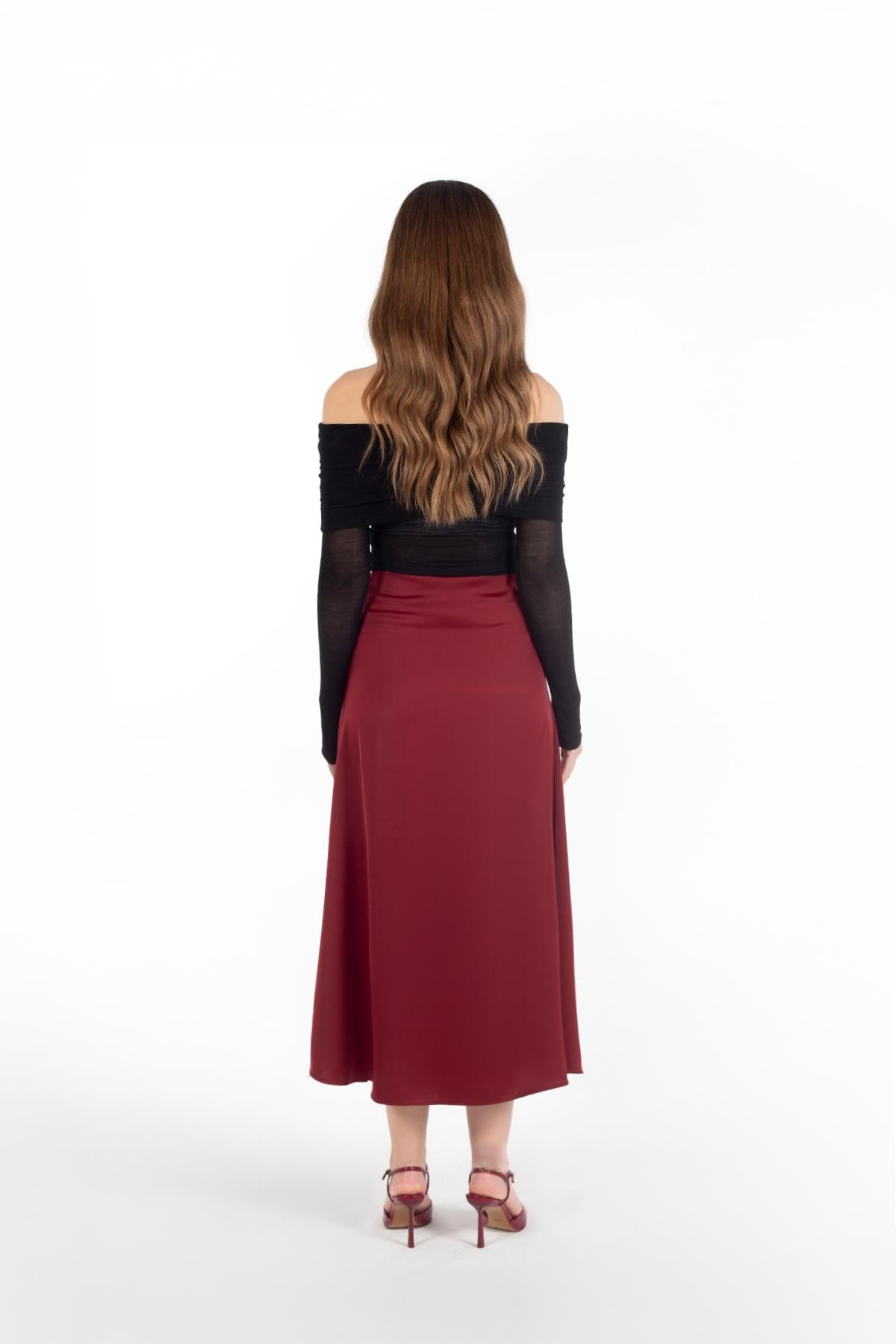 BORDO LORA SATEN ETEK