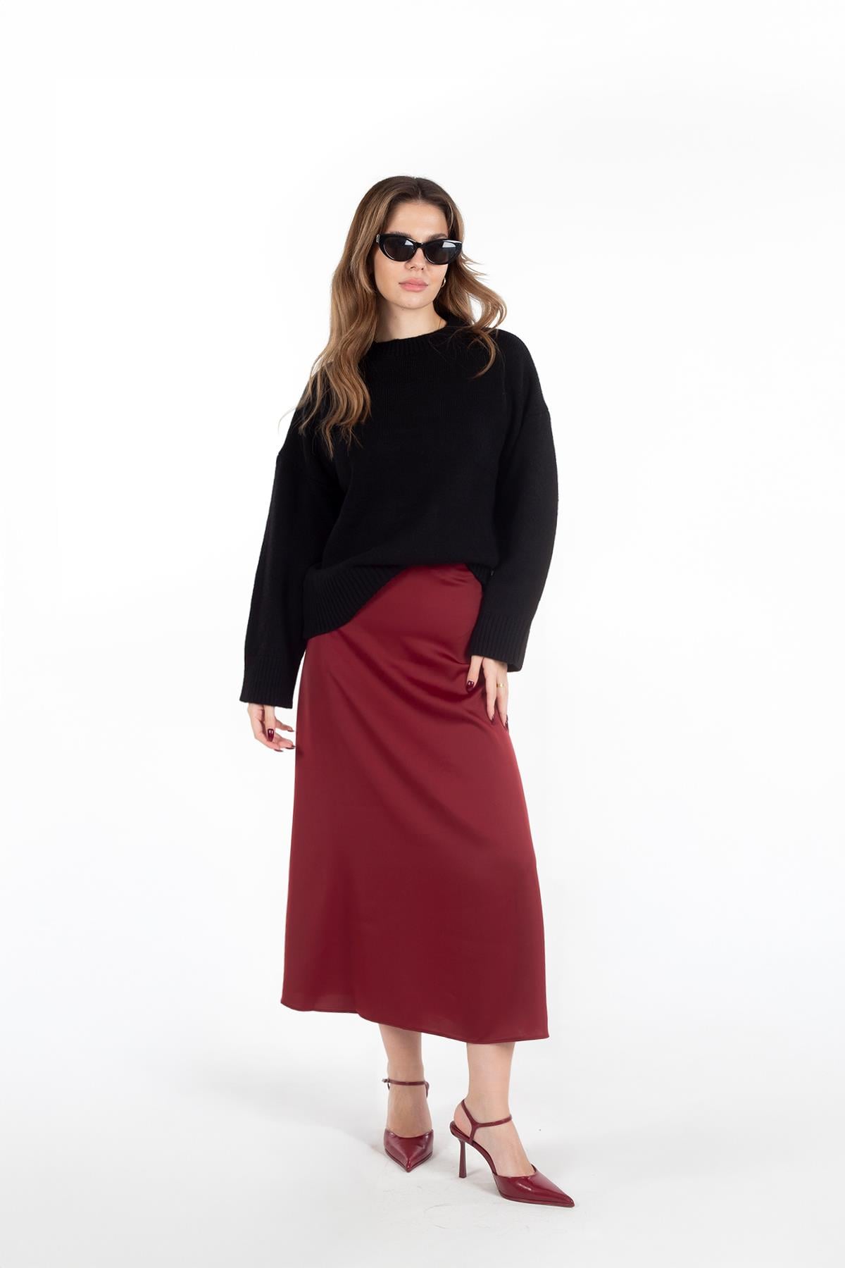 BORDO LORA SATEN ETEK