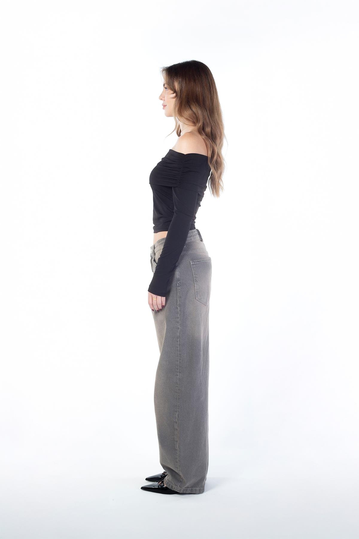 SİYAH AMY AÇIK OMUZLU BODY