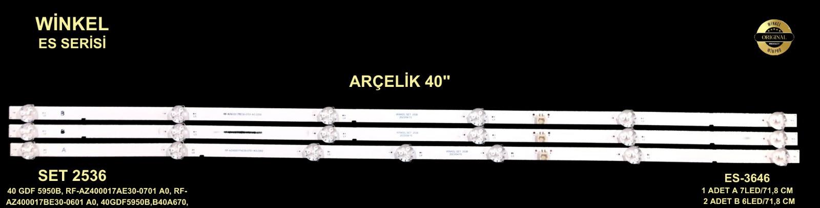 arçelik40 GDF 5950B B40 A 670 A A40 A 670 A 40 GEF 6955 B,ES-3646