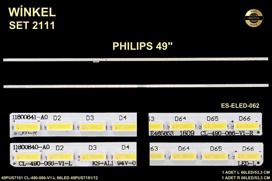 PHILIPS  49PUS7101 CL-490-066-V1-L 66LED 49PUS7181/12 ELED 062 ES-ELED-062 ELED062 TKM-062 TKM062 LCD552 LCD553 552 553 STL0322T 0322 49PUS7150 LK 10024664-A0, 11800840-A0, CL-490-066-V1-R, 11800841-A0, CL-490-066-V1-L TPT490U2-EQLSHA.G