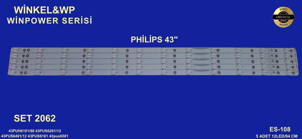 PHILIPS ES-108,43PUS6501/12 43PUS6101/12, 43PUS6201/12, 43PUS6401/12, 43PUS7202/12, 43PUS6551/12,LCD346