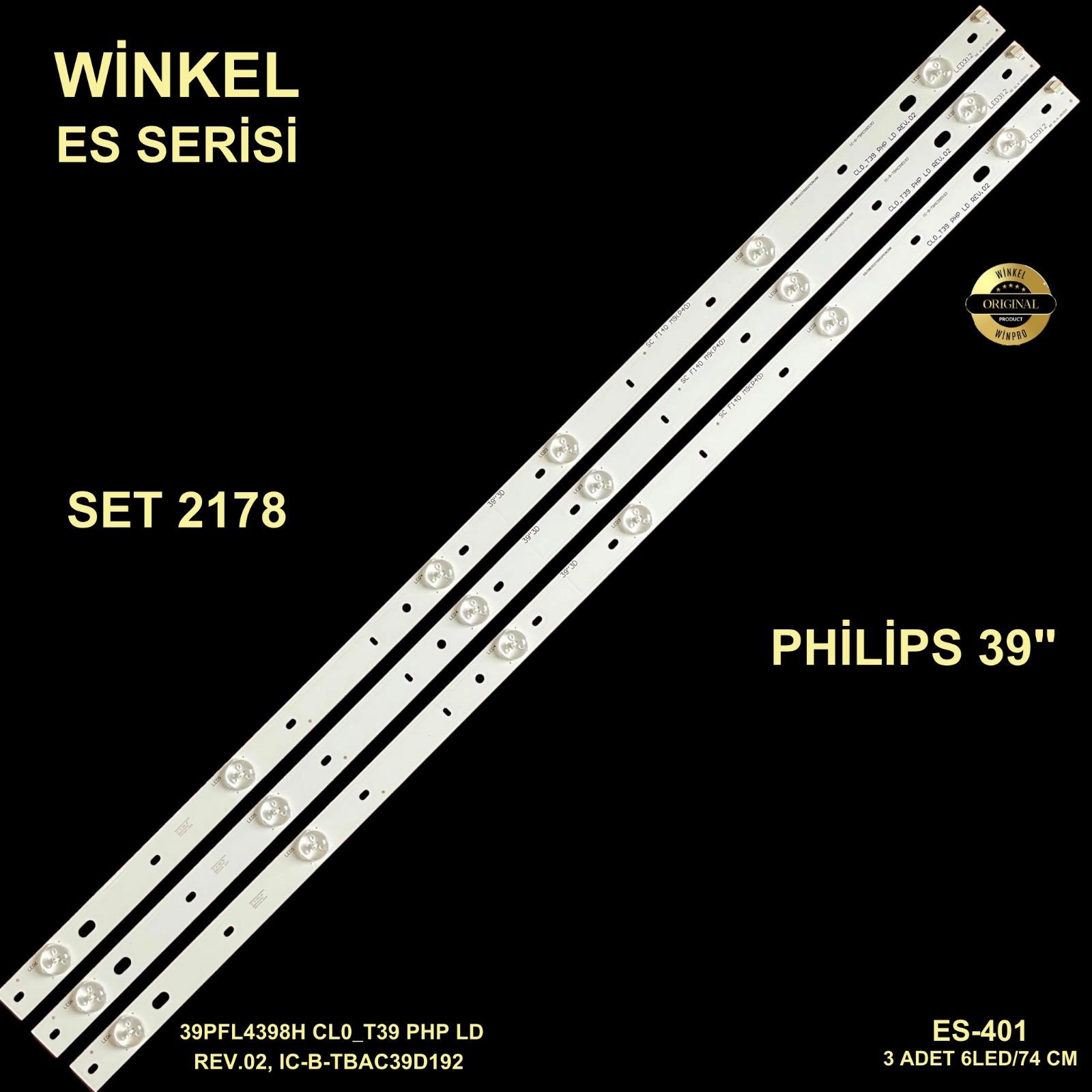 PHILIPS ES-401, 39PFL4398H CL0_T39 PHP LD REV.02, IC-B-TBAC39D192 35028 LCD327 327 GEN-401 GEN401 SET-0401 SET0401 STL0086T 0086T