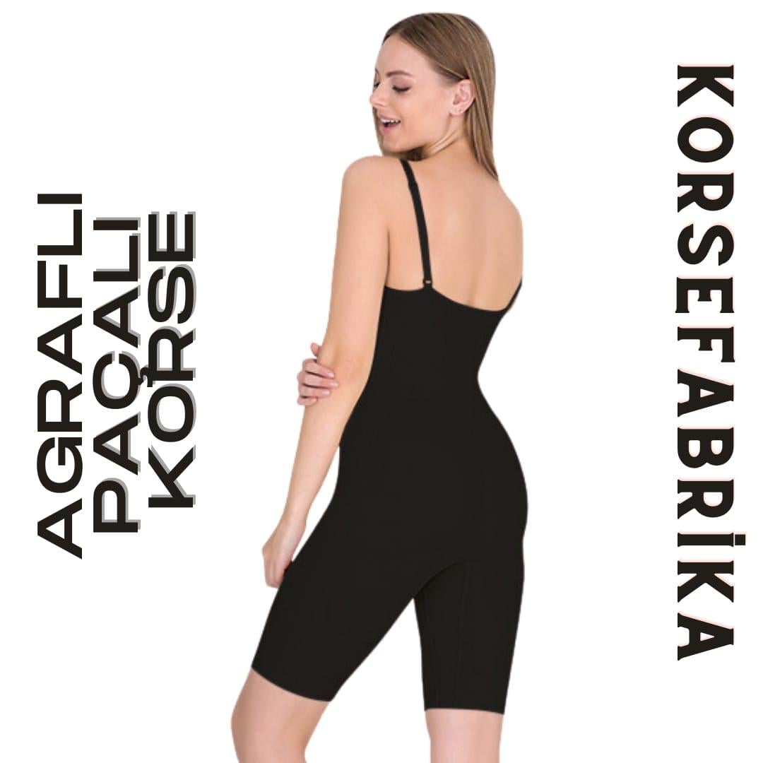 AGRAFLI UZUN PAÇALI BODY KORSE