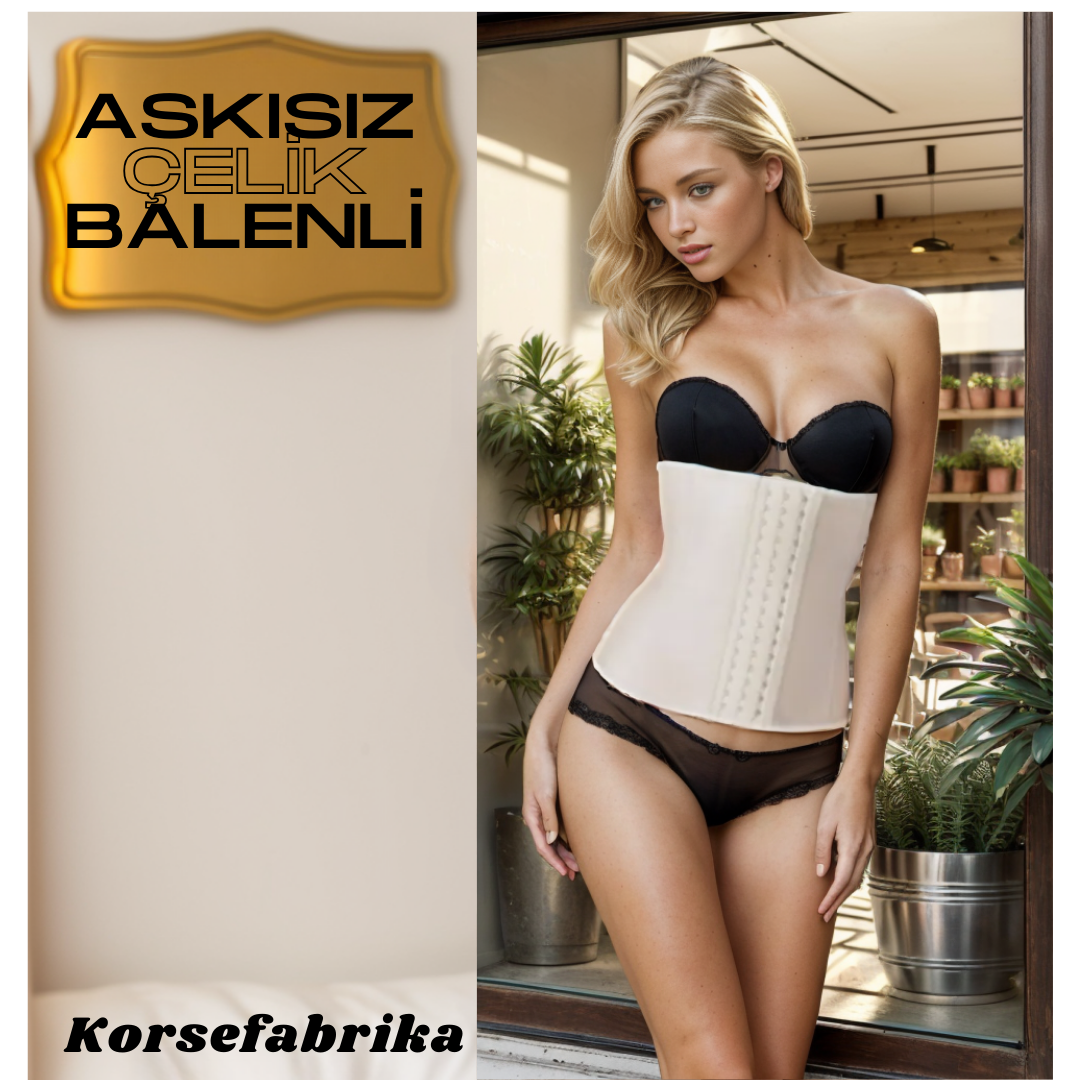 ASKISIZ ÇELİK BALENLİ TOPARLAYICI GÖBEK ve BEL KORSESİ