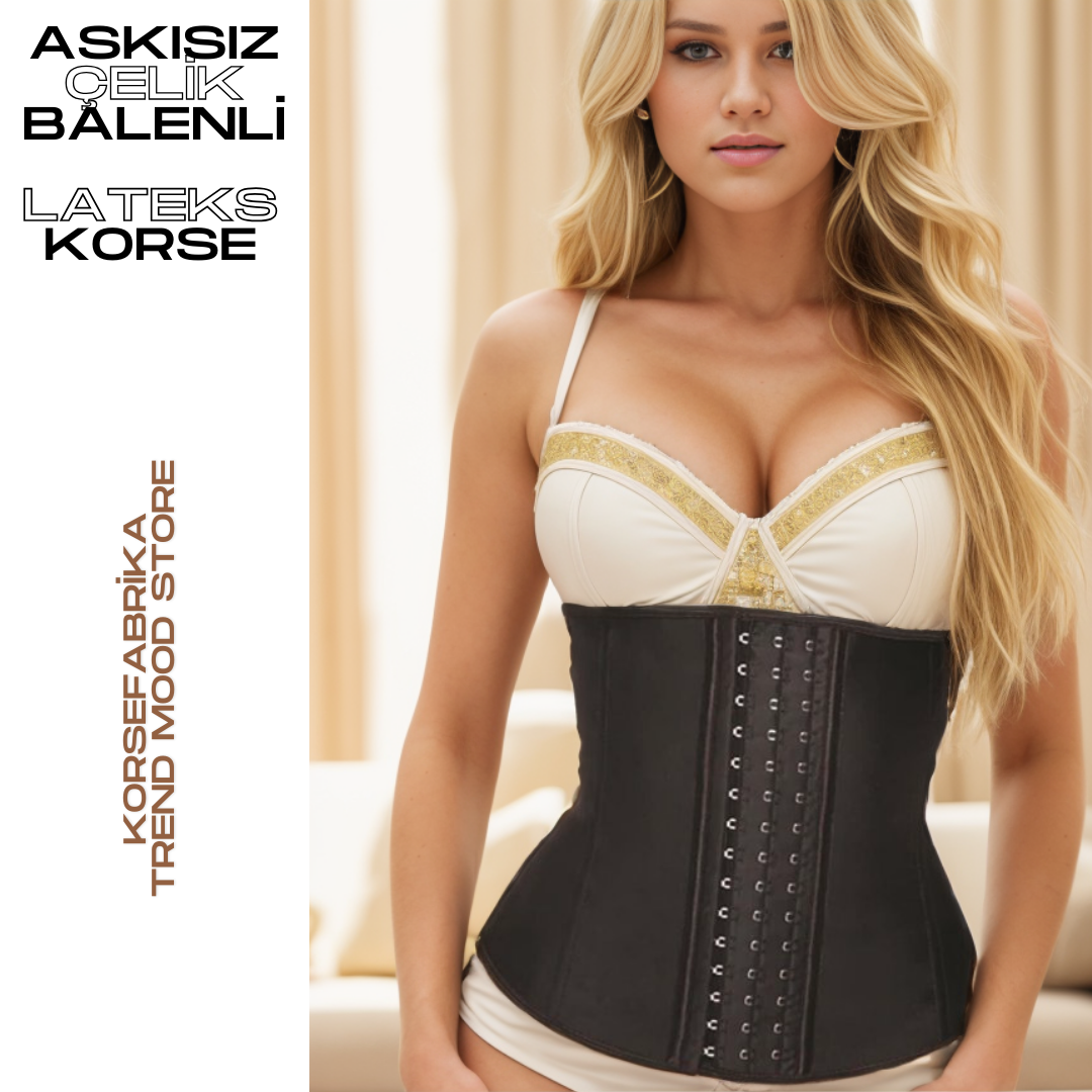 ASKISIZ ÇELİK BALENLİ TOPARLAYICI GÖBEK ve BEL KORSESİ
