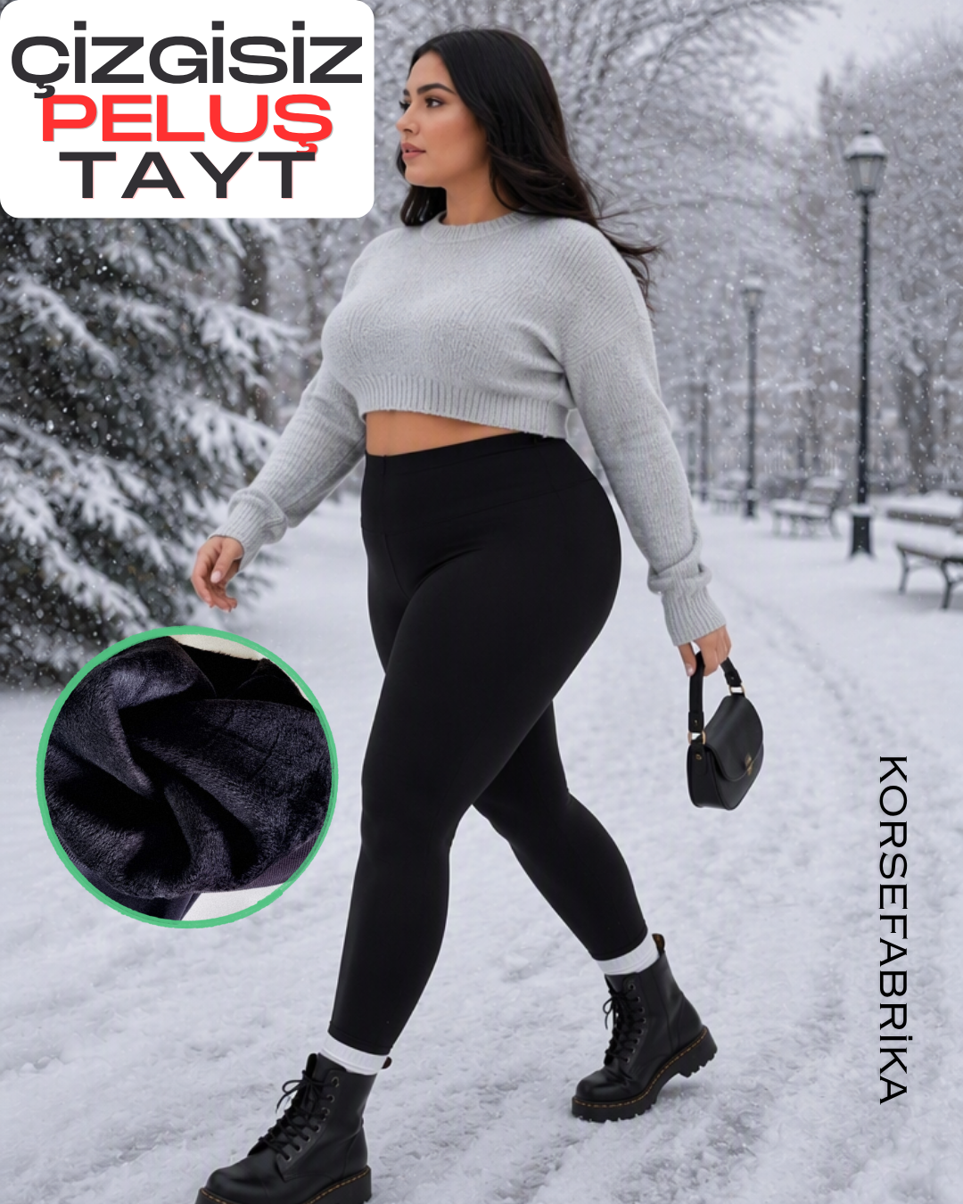 Kadın Büyük Beden🔥 Çizgisiz Dikişsiz🔥 İçi Peluş Termal 🔥Yüksek Bel Toparlayıcı🔥 Kışlık Tayt