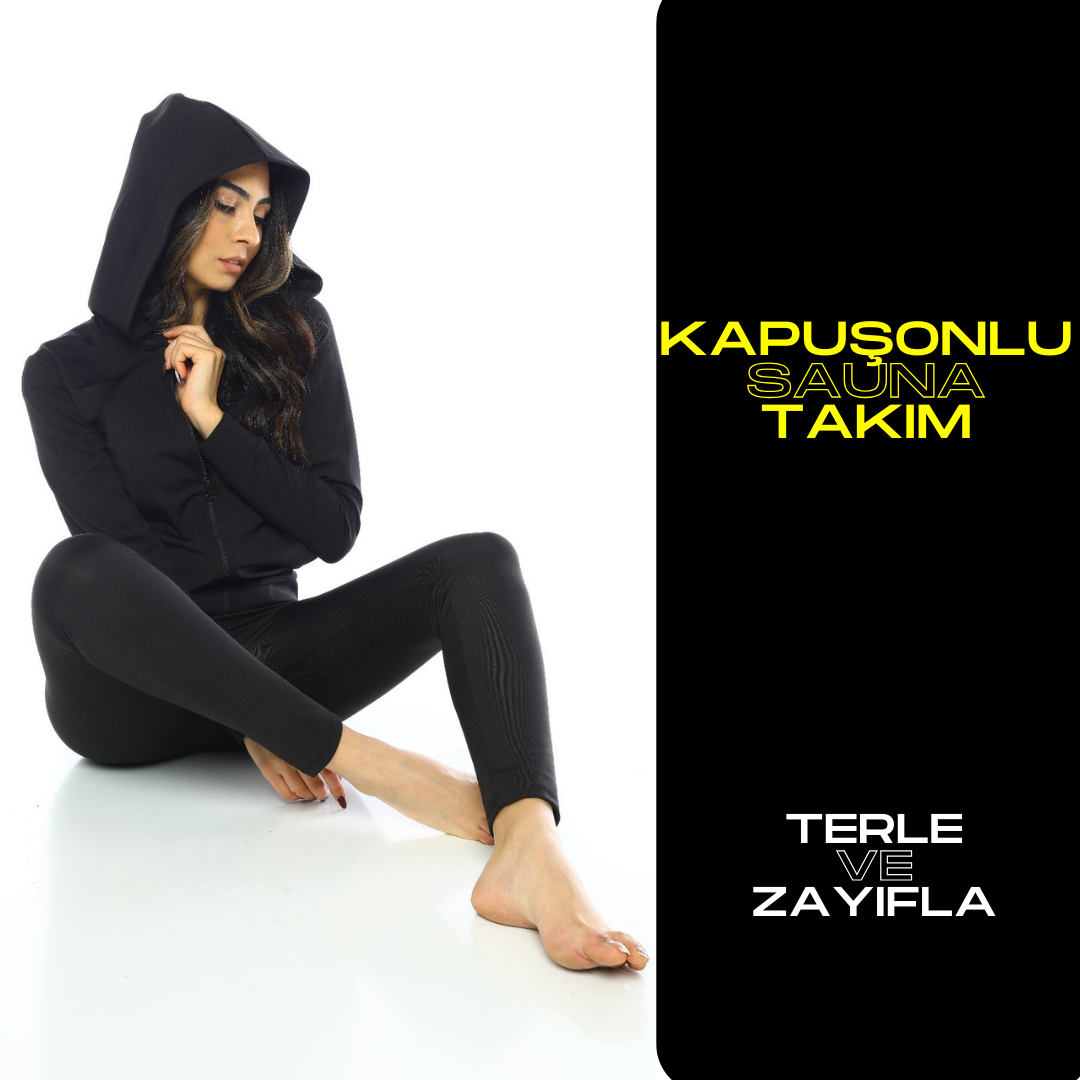 KAPÜŞONLU FERMUARLI UZUN KOLLU SAUNA- TERMAL ÜST ve TAYT TAKIM