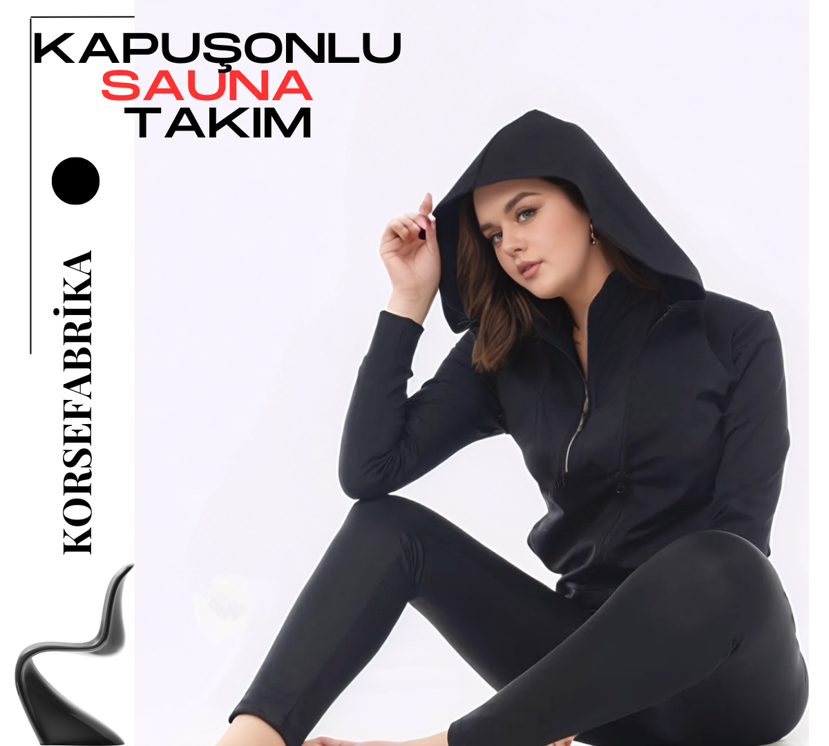 KAPÜŞONLU FERMUARLI UZUN KOLLU SAUNA- TERMAL ÜST ve TAYT TAKIM