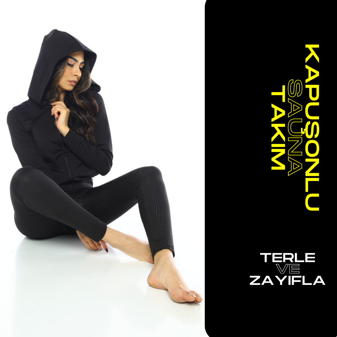 KAPÜŞONLU FERMUARLI UZUN KOLLU SAUNA- TERMAL ÜST ve TAYT TAKIM