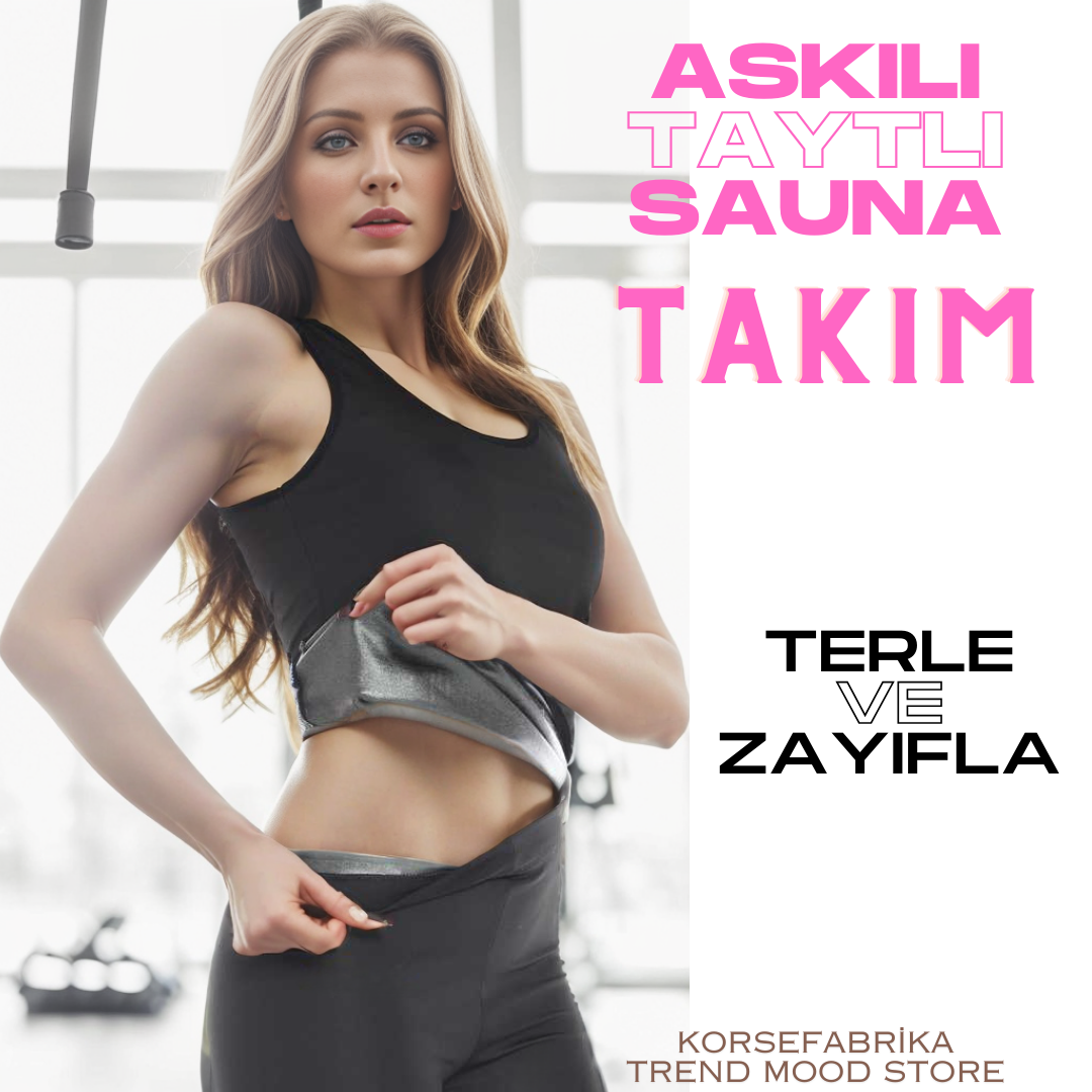 Sauna Termal Orijinal Terleterek Zayıflatan Tayt-atlet Takım