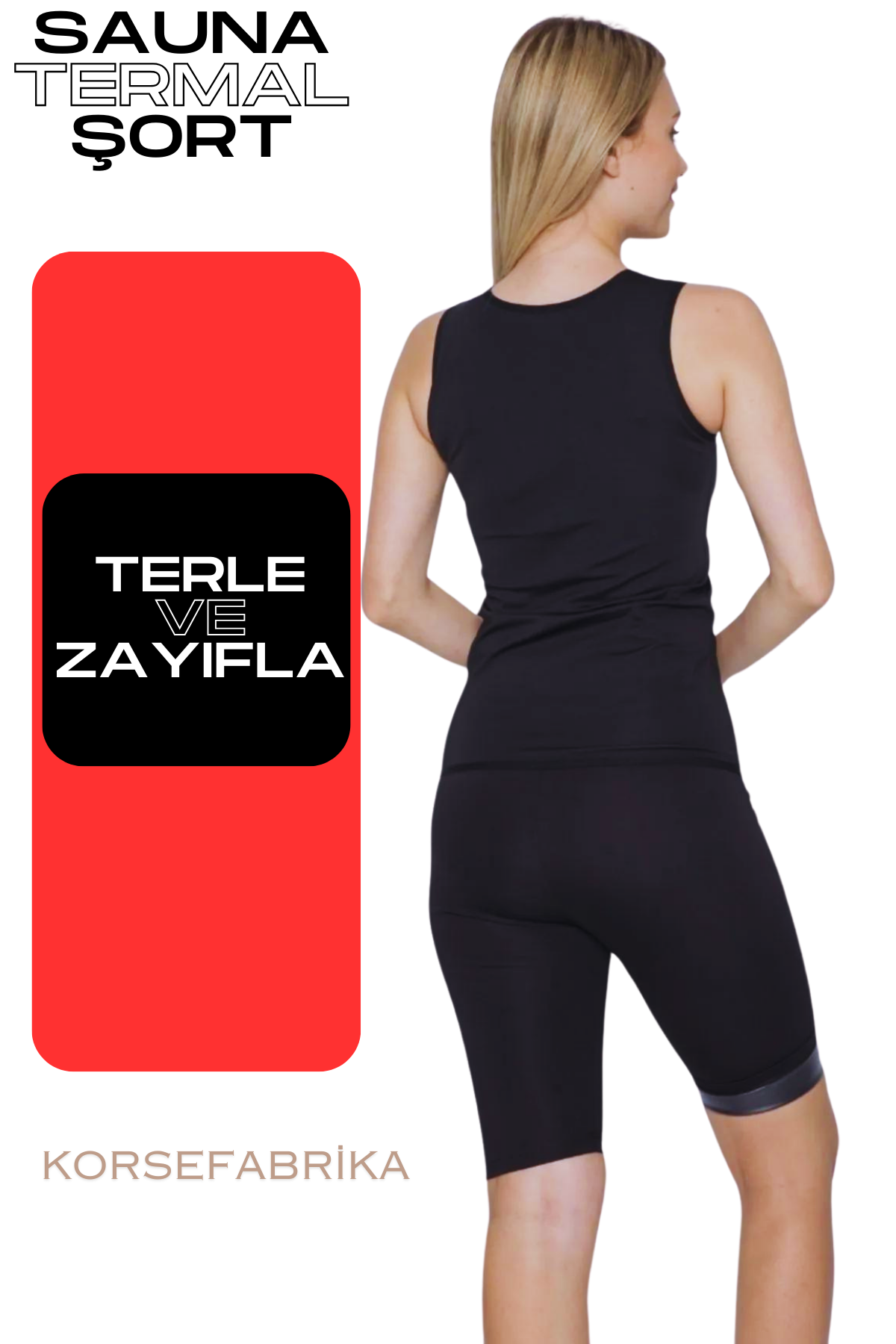 Sauna Termal Orijinal Terleterek Zayıflatan Şort-atlet Takım