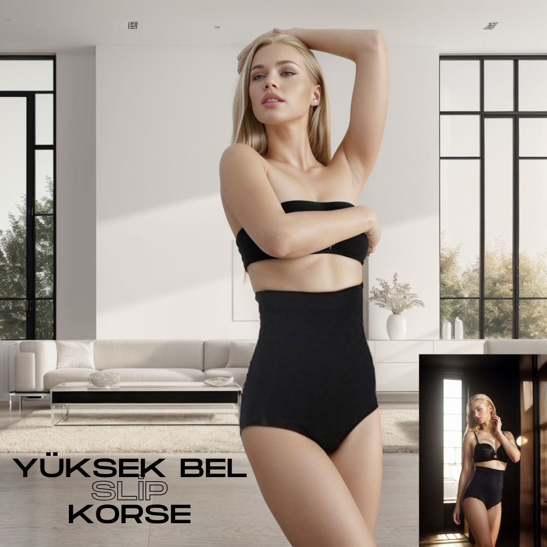 YÜKSEK BEL TOPARLAYICI - ŞEKİLLENDİRİCİ SLİP KORSE