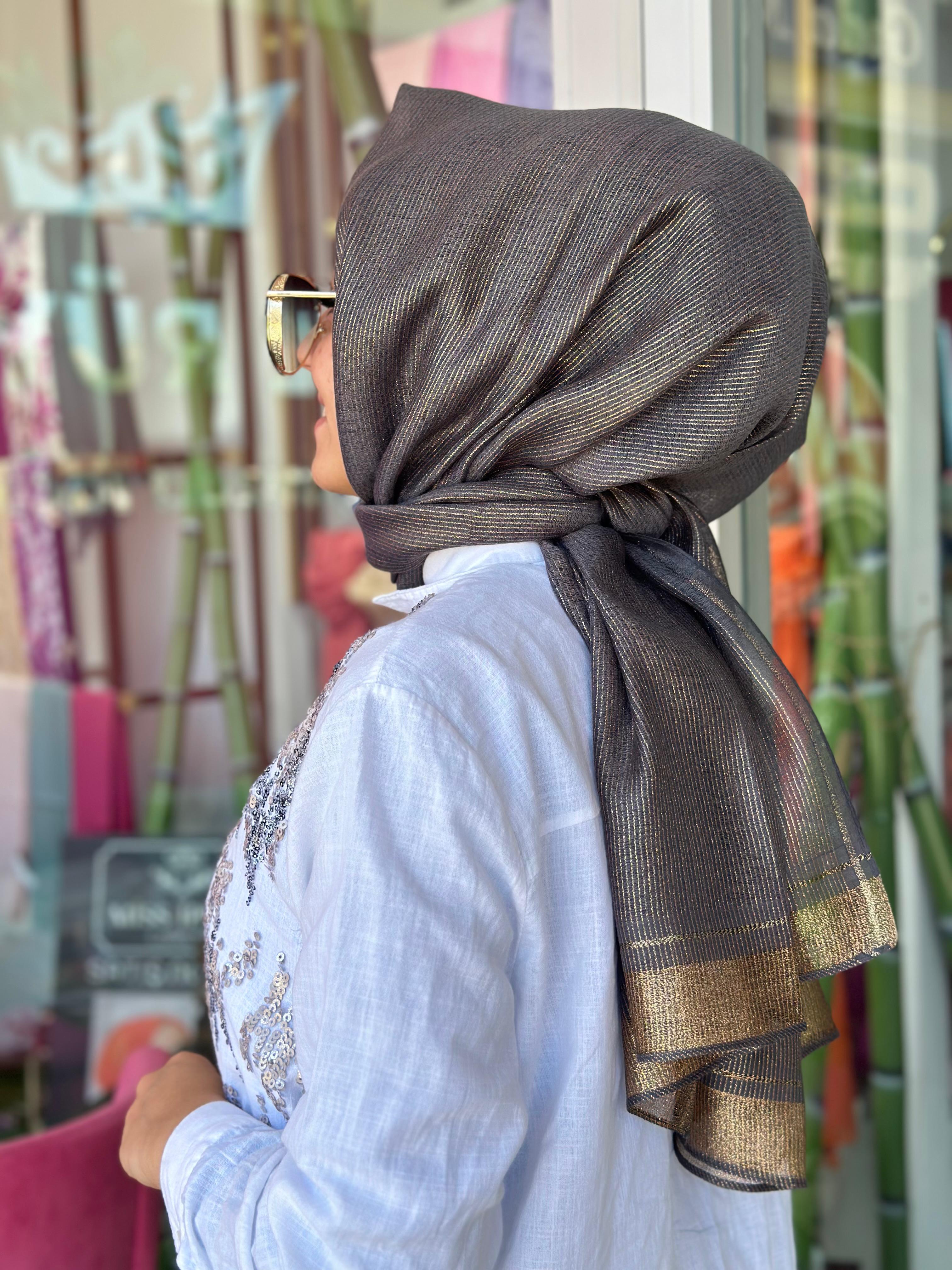Abiye Şal (Siyah)