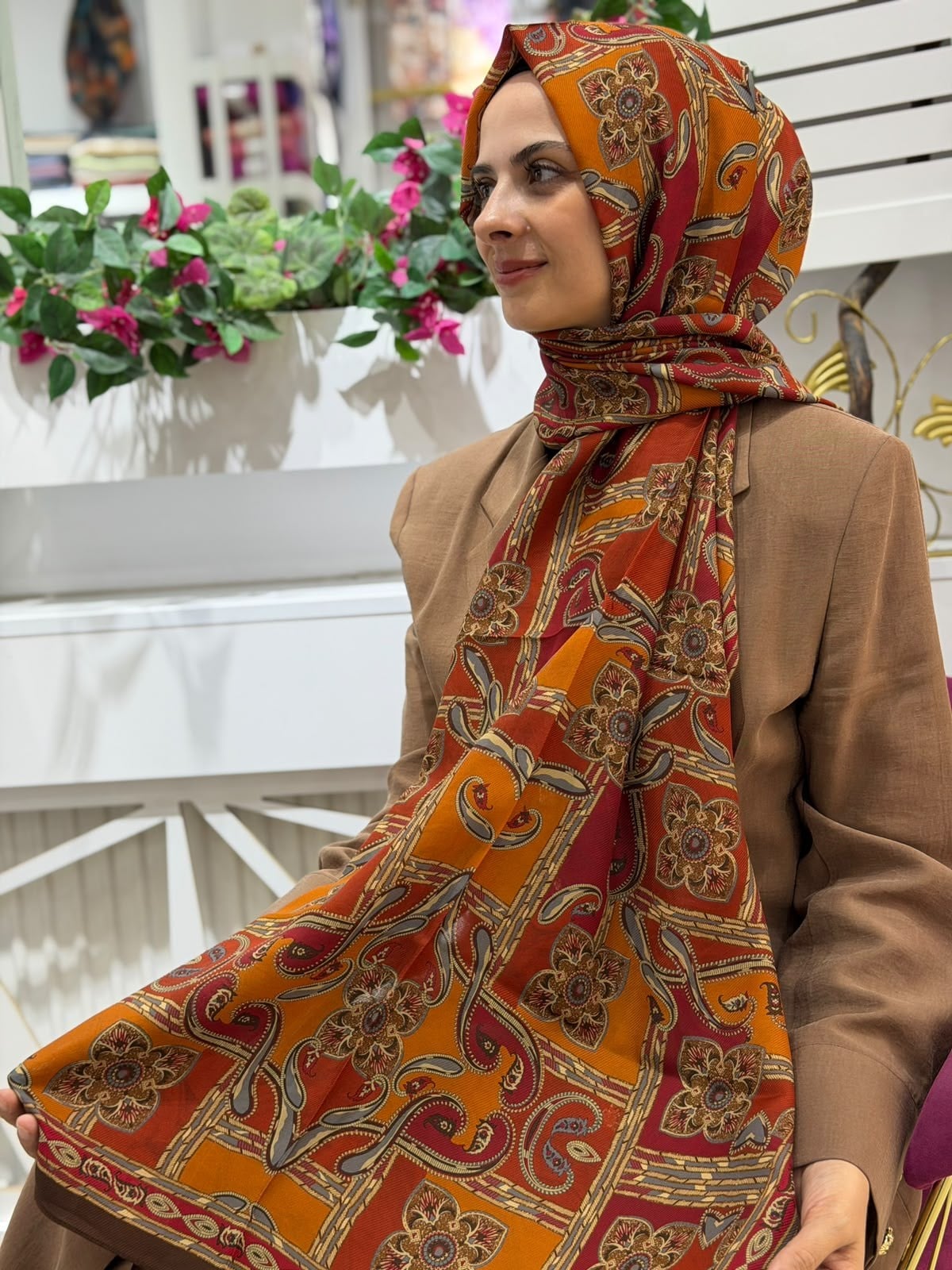 Armine Premium Desenli Şal 04