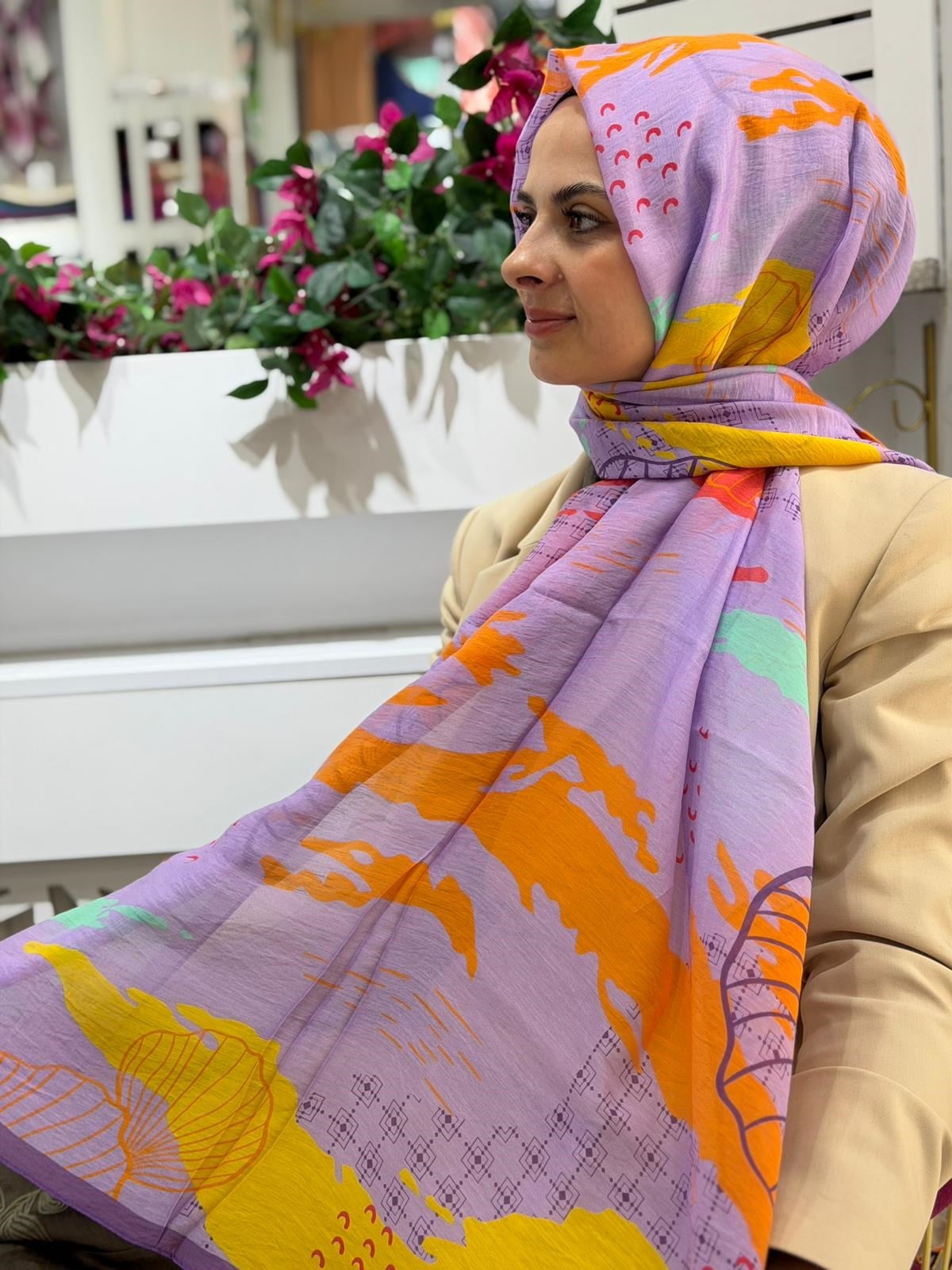 Benetton Desenli Şal 03