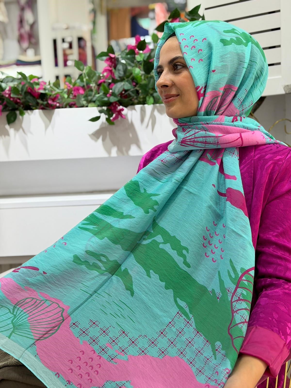 Benetton Desenli Şal 08
