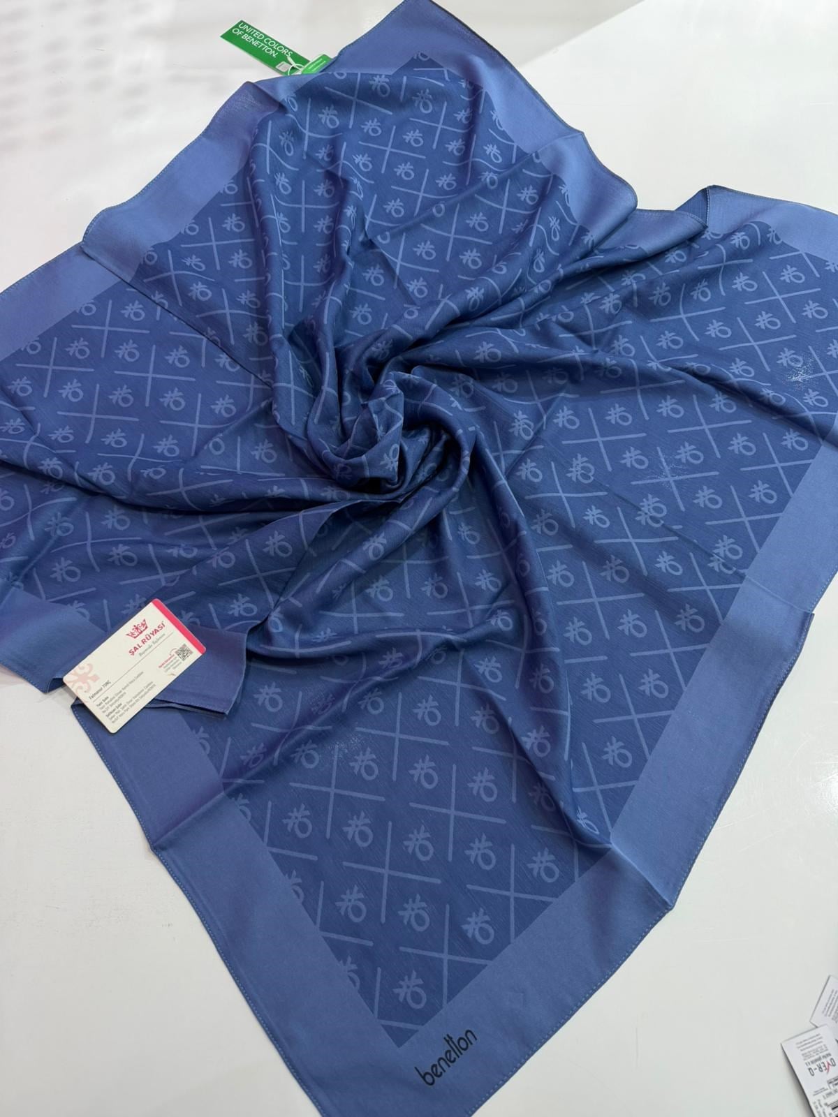 Benetton Monogram Elegante İndigo Rengi