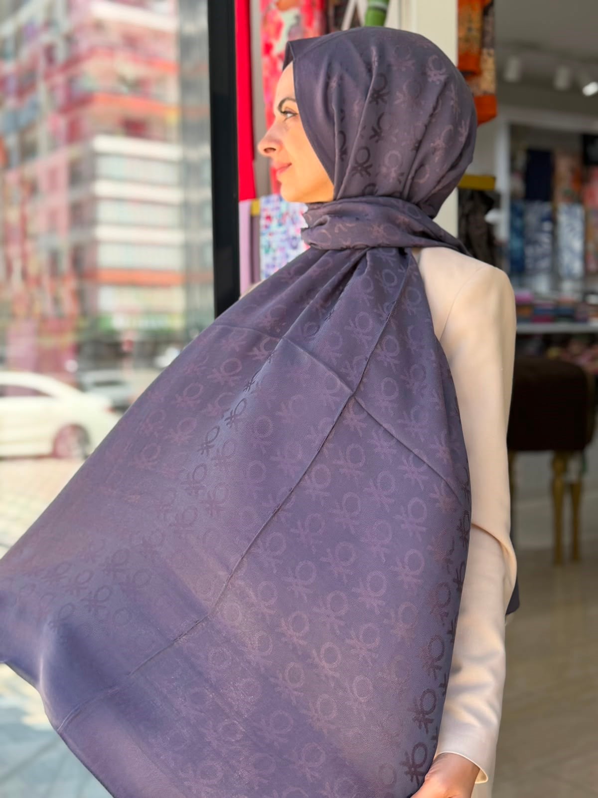 Benetton Naia Şal Koyu Füme Rengi