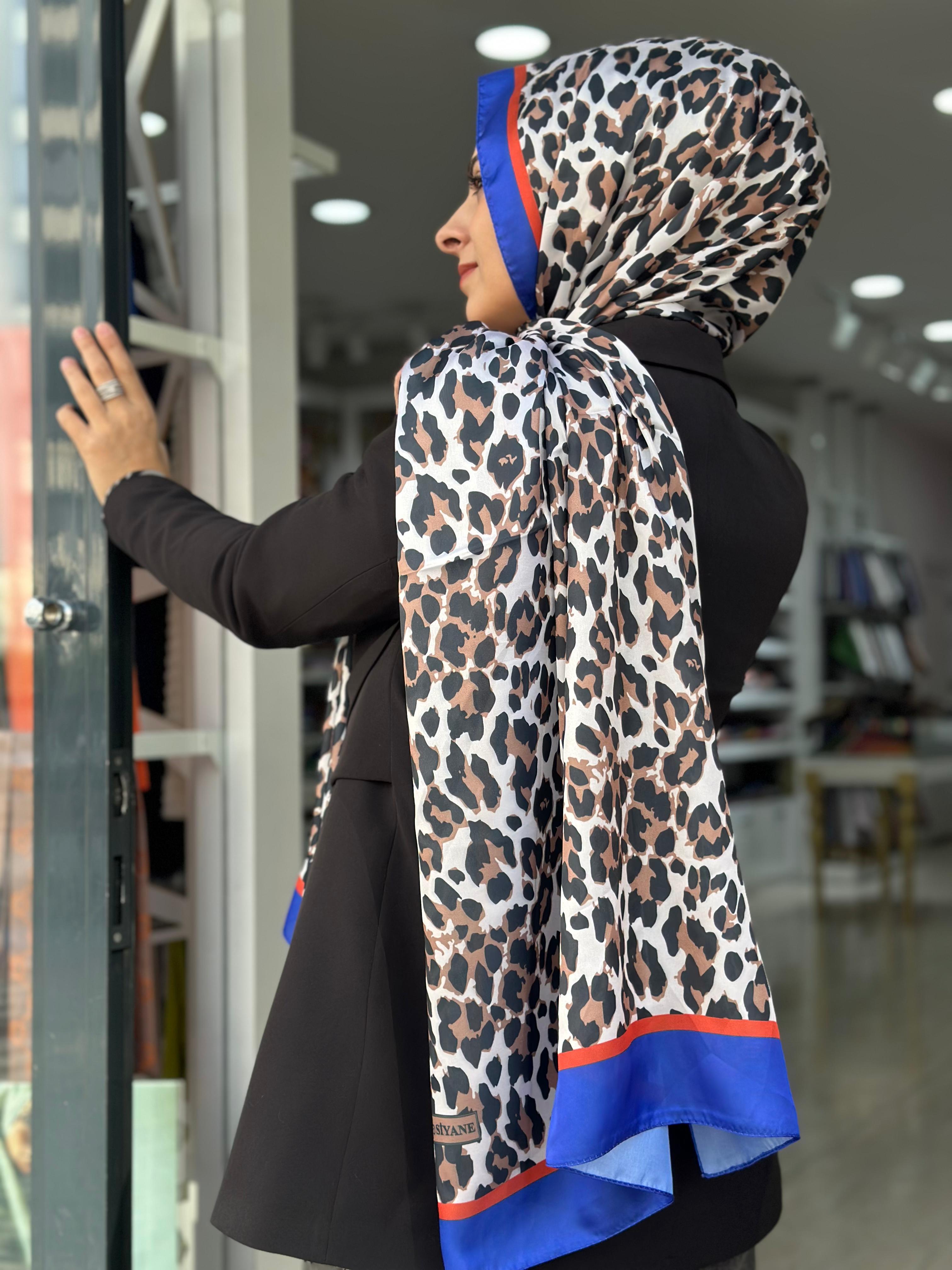 Desenli Vual Şal (Saks)