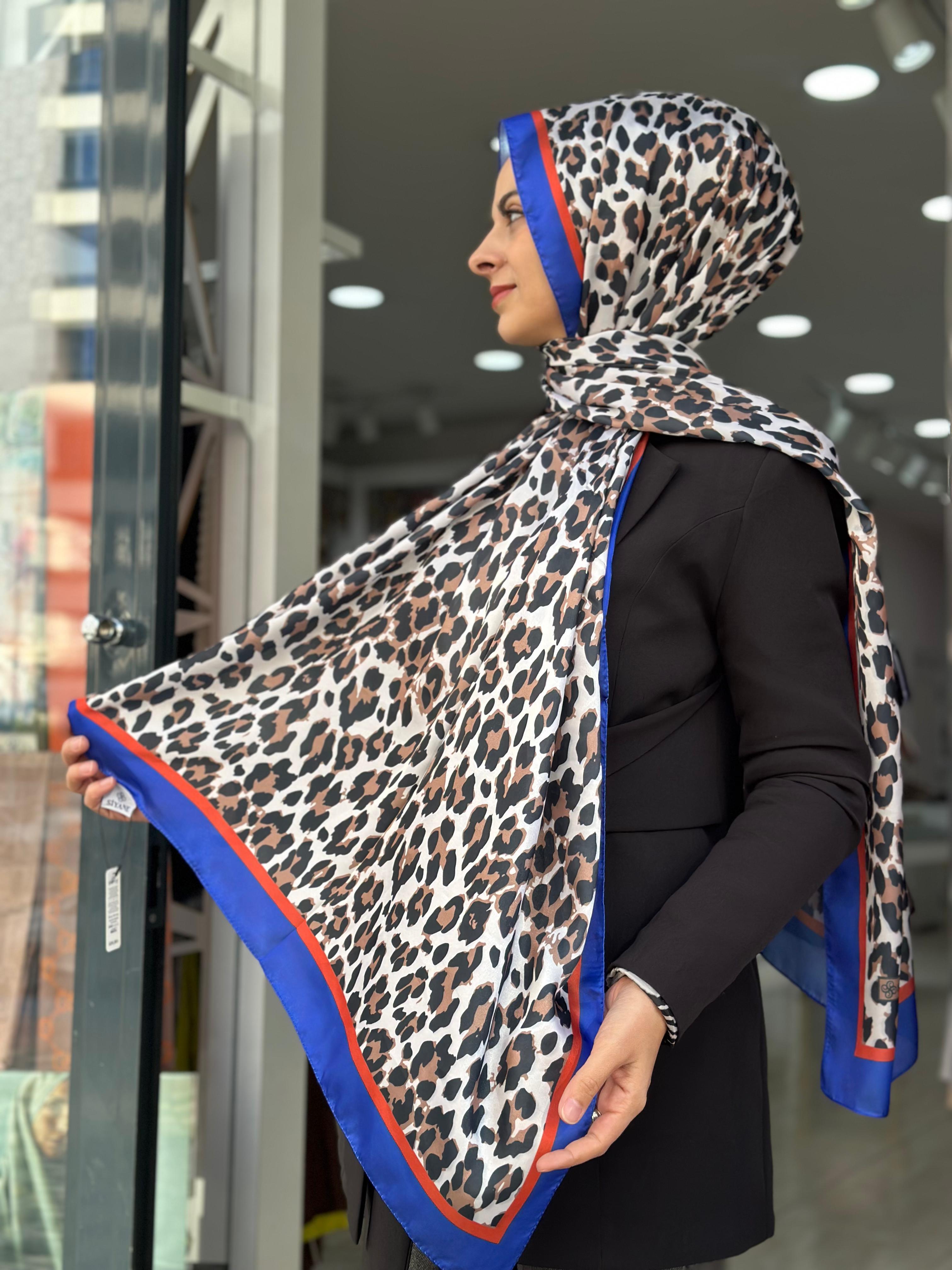 Desenli Vual Şal (Saks)