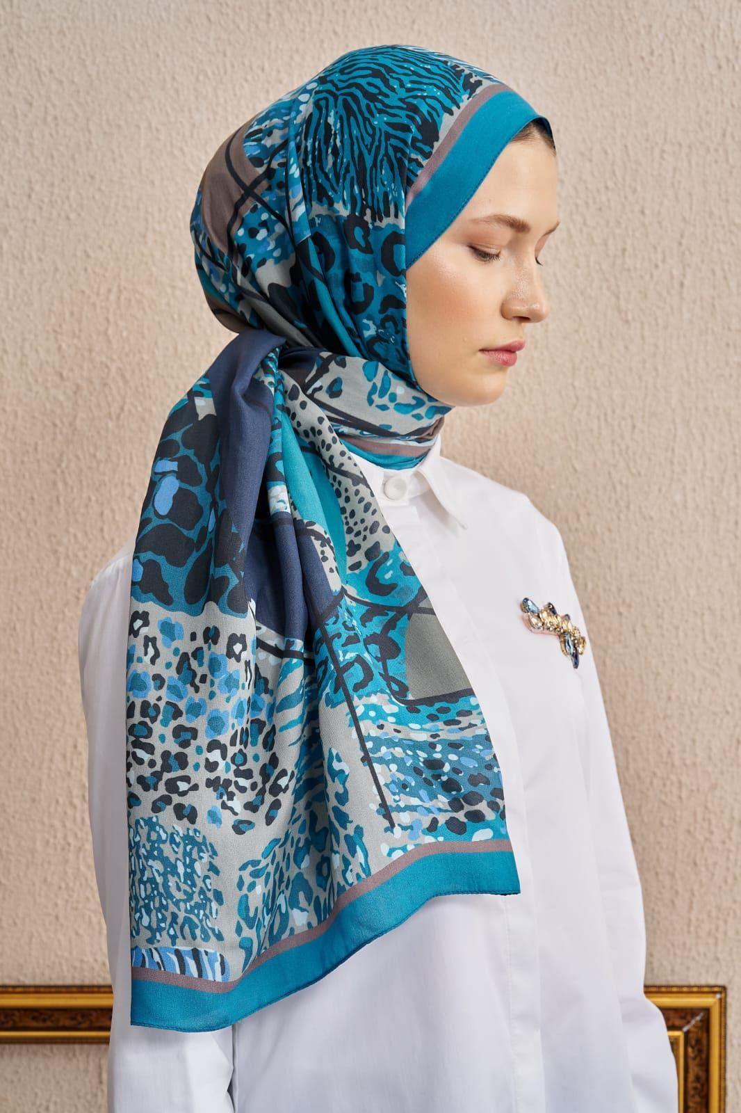 Ed Scarf Celebrity Sable Şal Mavi Rengi