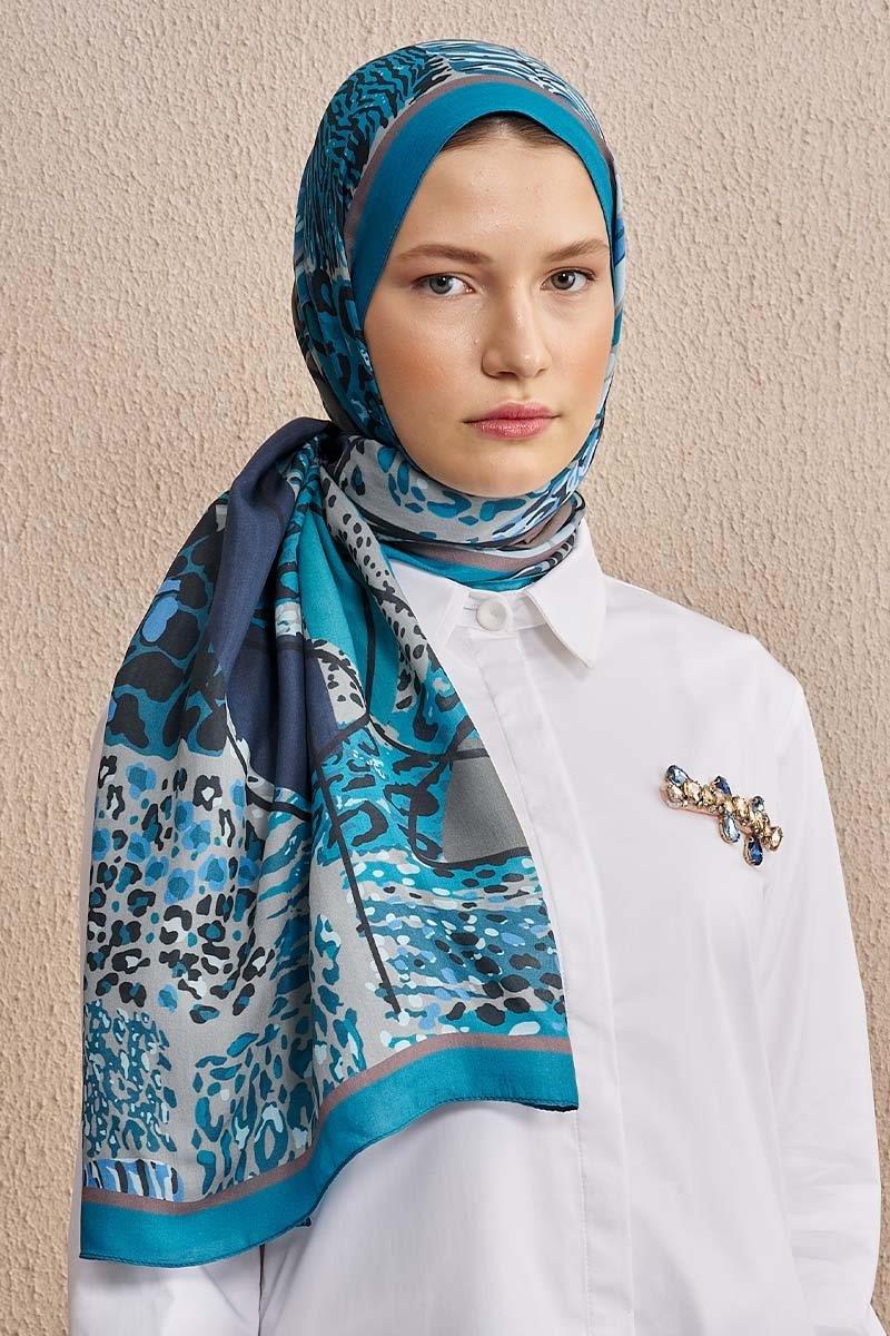 Ed Scarf Celebrity Sable Şal Mavi Rengi