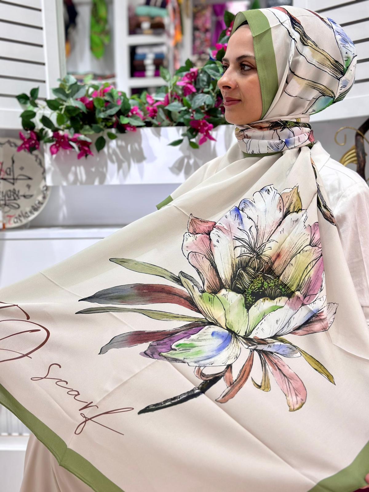 Ed Scarf Curated Viskon Floş Şallar Bej Rengi