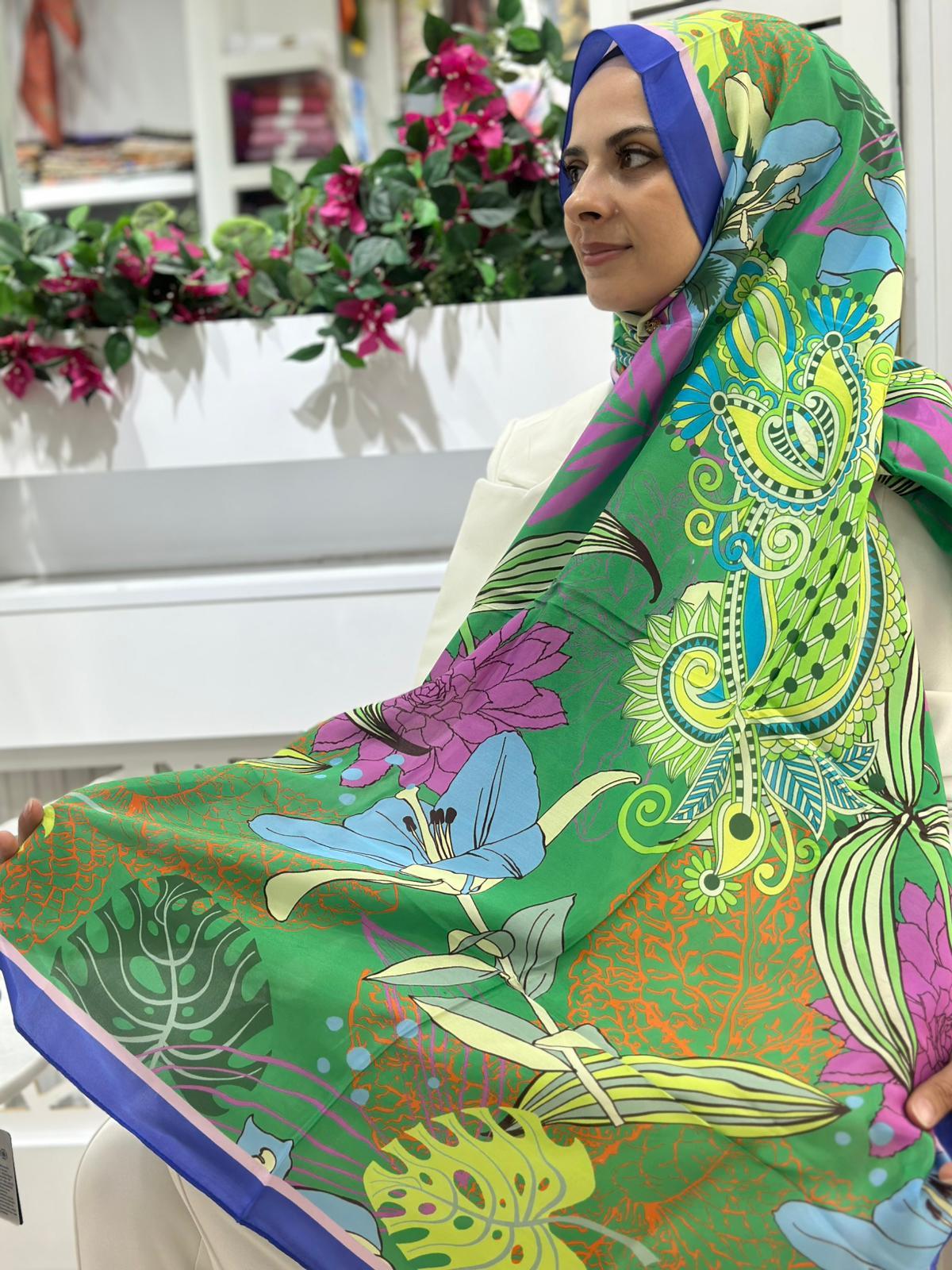 Ed Scarf Desenli Viskon Şal 04