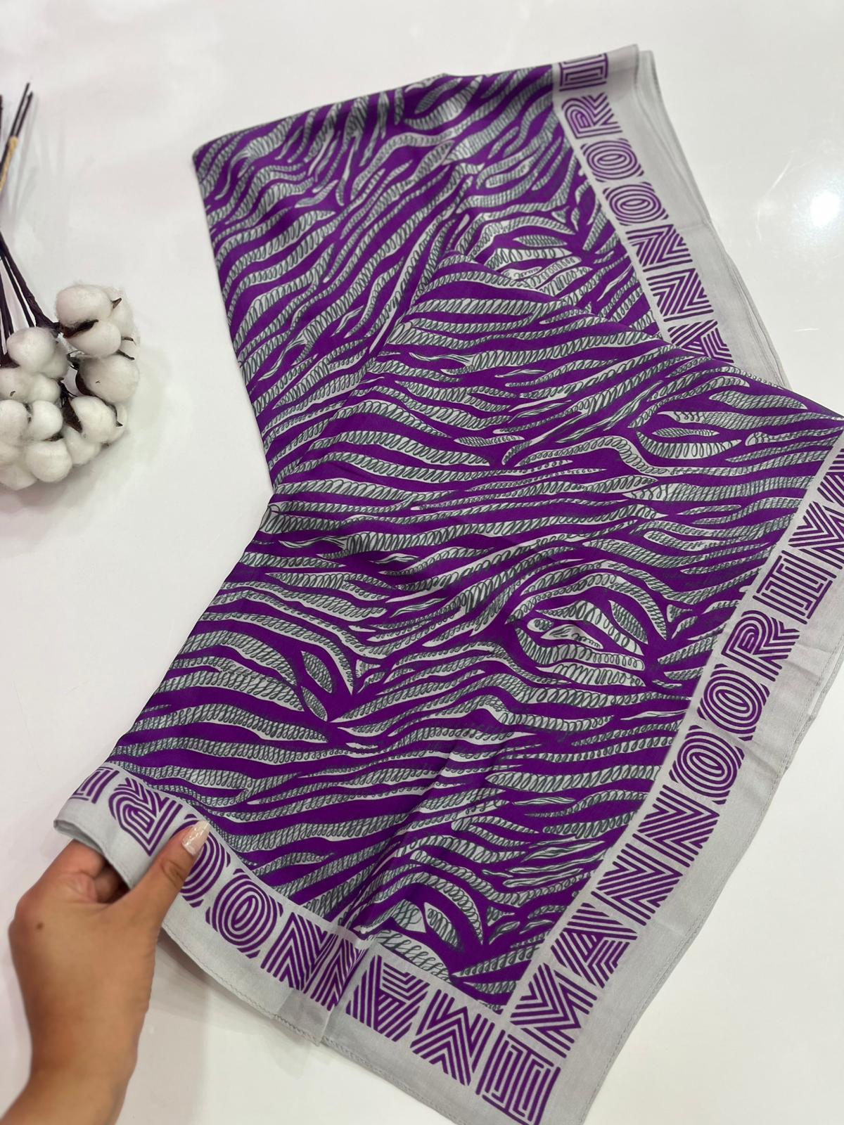 İmannor Desenli Floş Viskon Şal 15