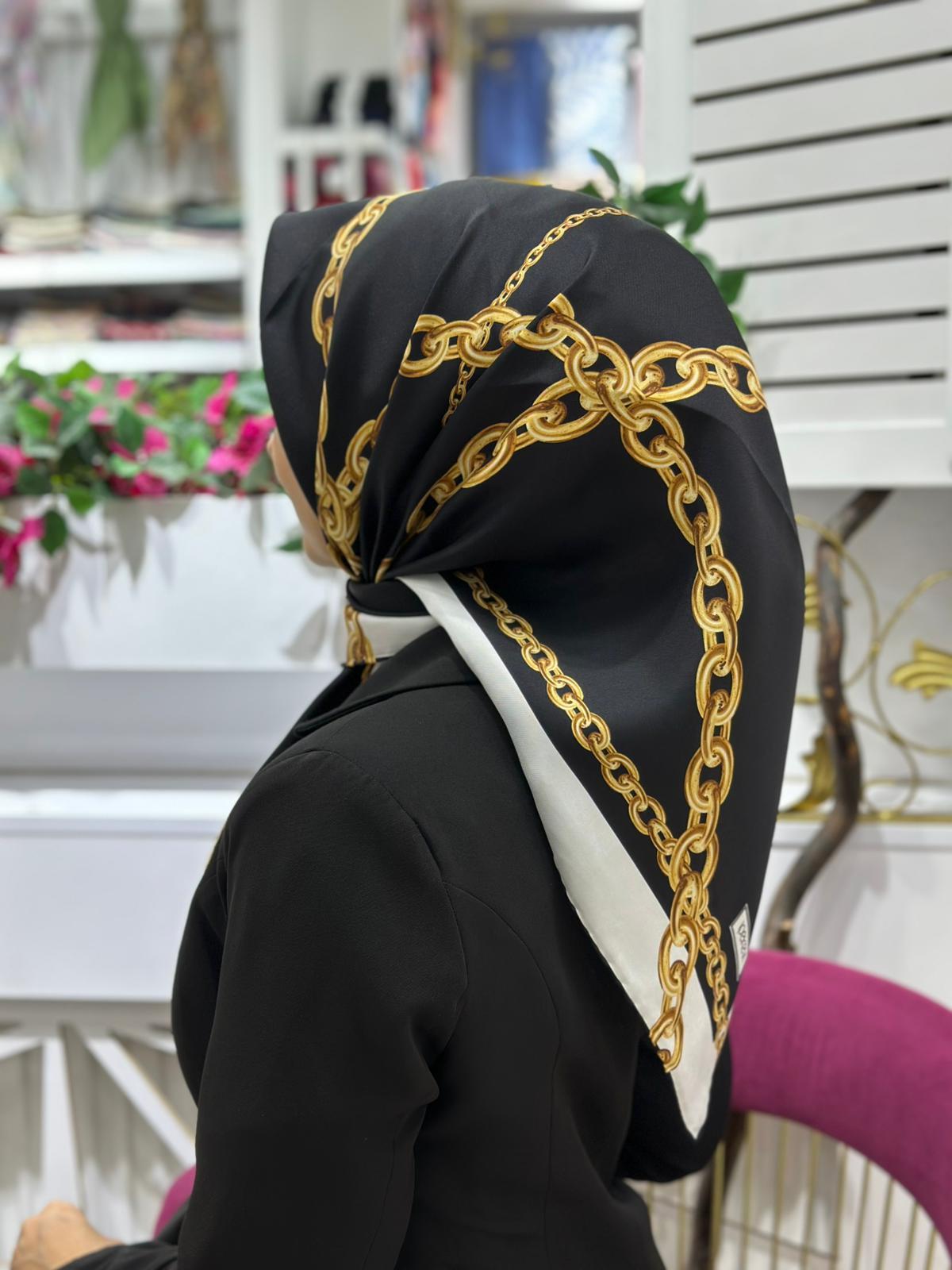 İpekevi Desenli İpek Eşarp 01