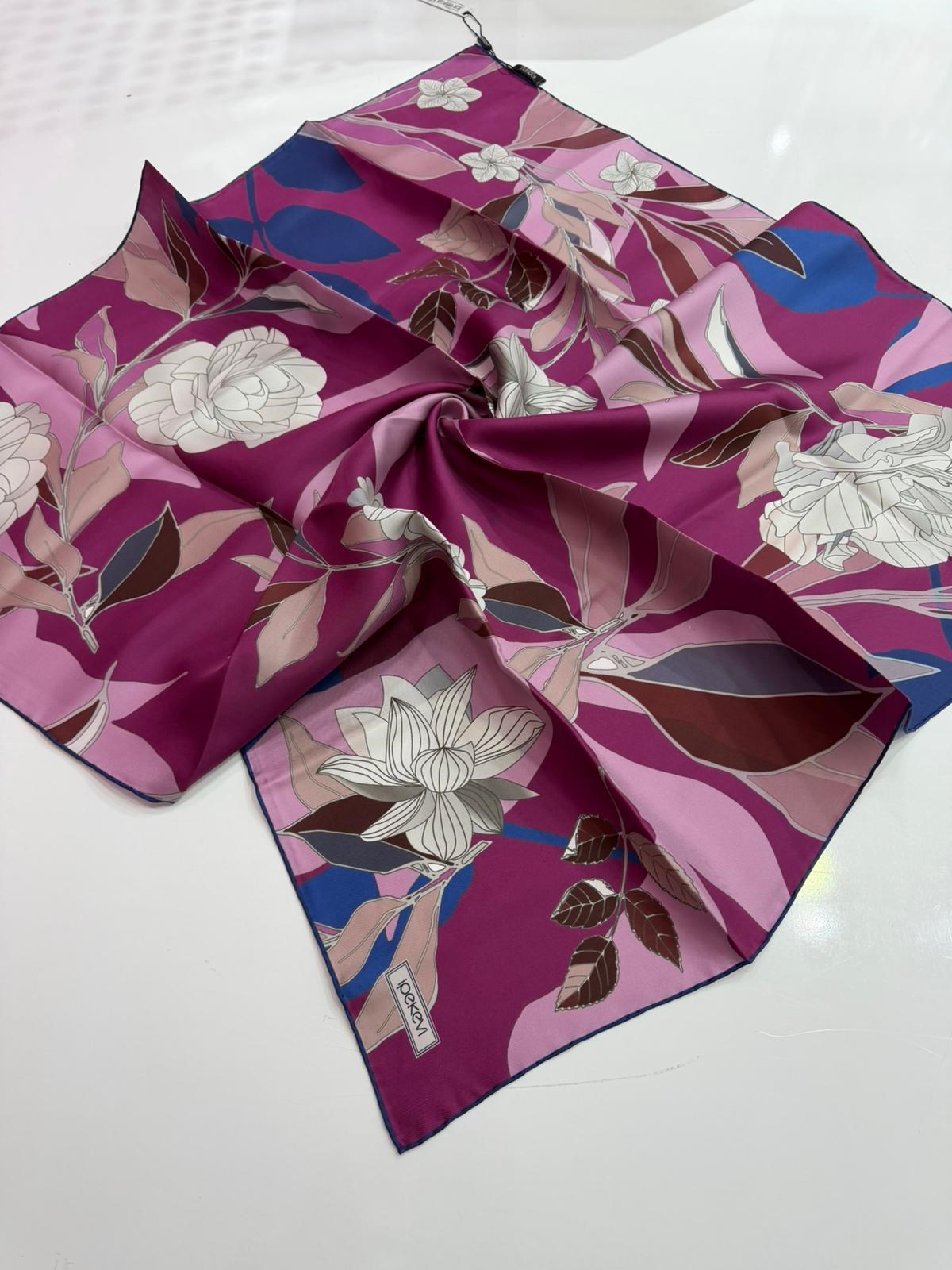 İpekevi Yeni Sezon Desenli Twill İpek Eşarp 03