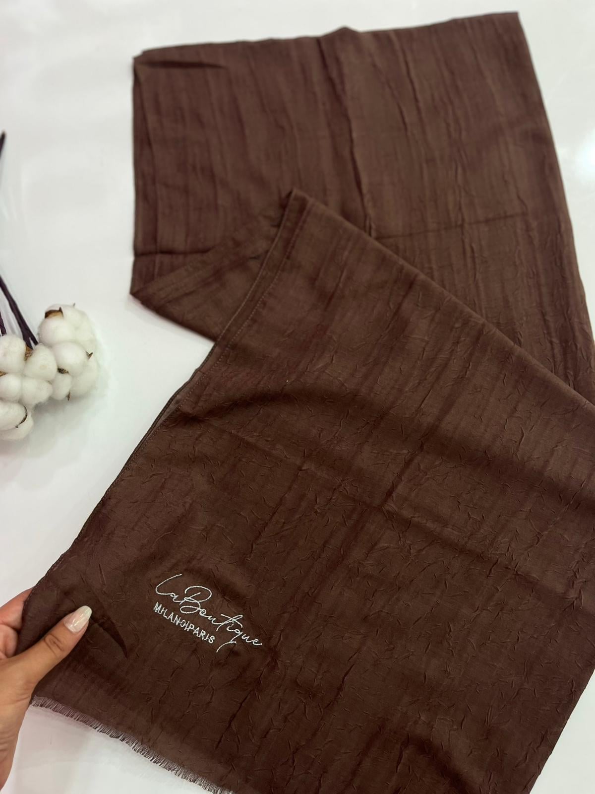 La Boutique Be Happy Bambu Şal Çikolata Rengi