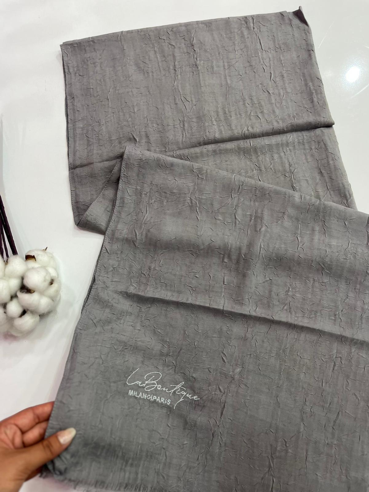 La Boutique Be Happy Bambu Şal Gri Rengi