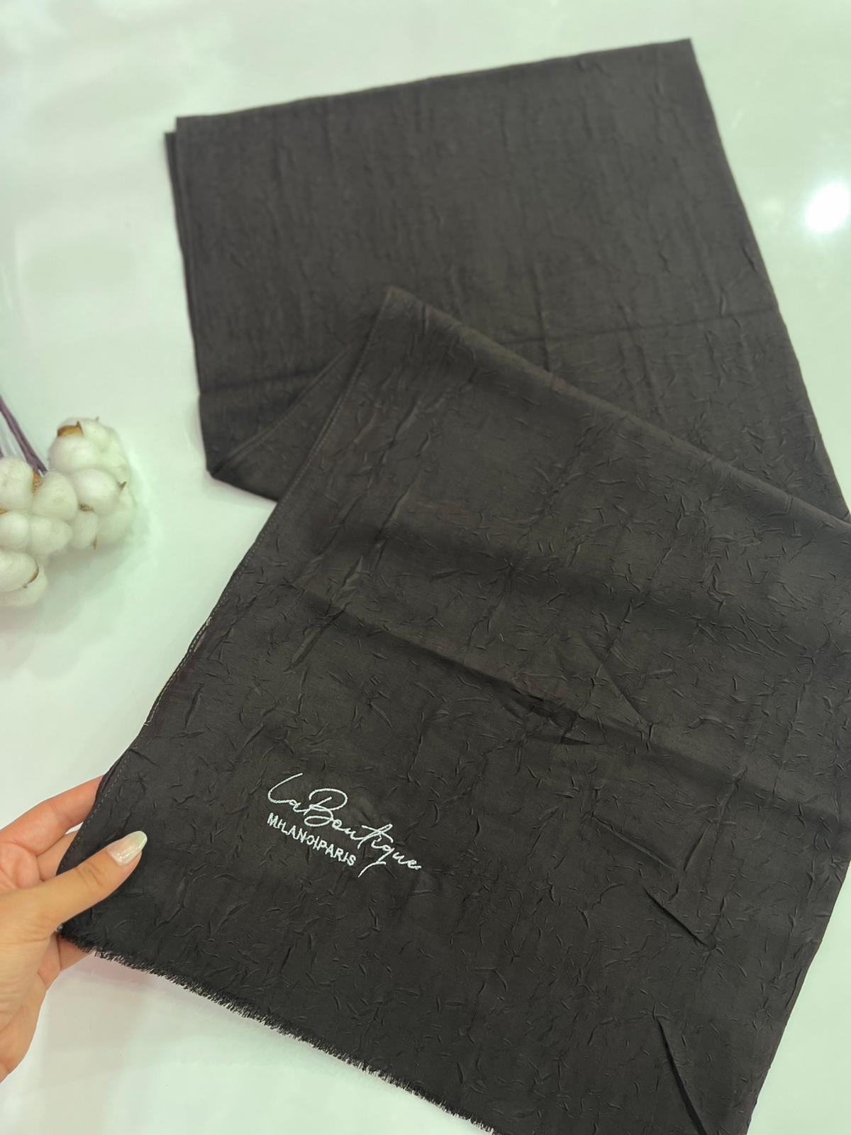 La Boutique Be Happy Bambu Şal Koyu Antrasit Rengi