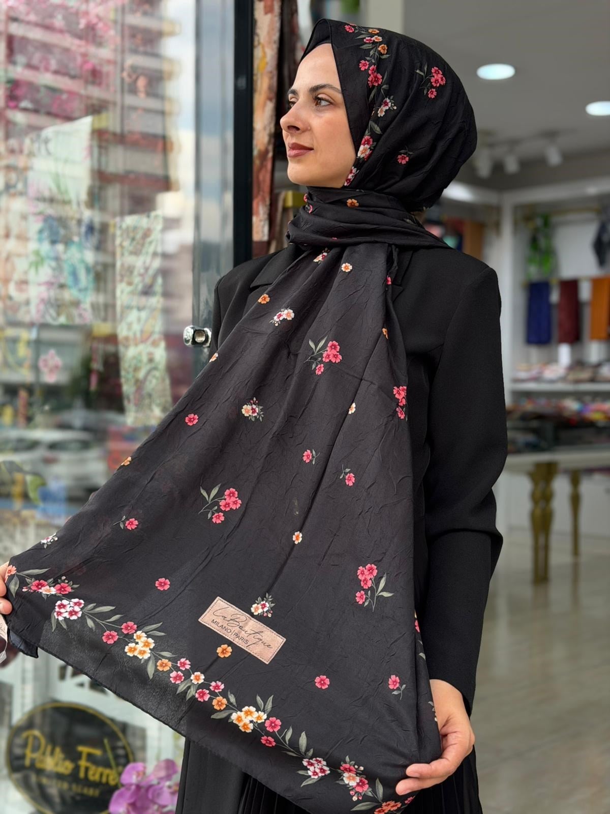 La Boutique Desenli Crush Şal 01