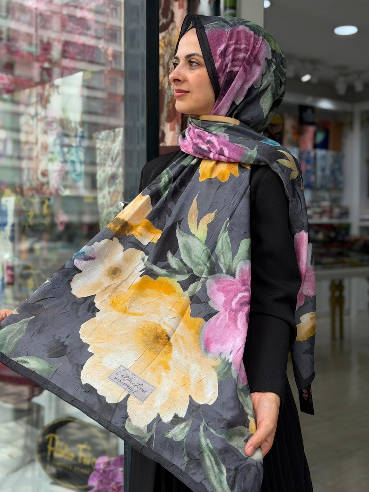 La Boutique Desenli Crush Şal 01