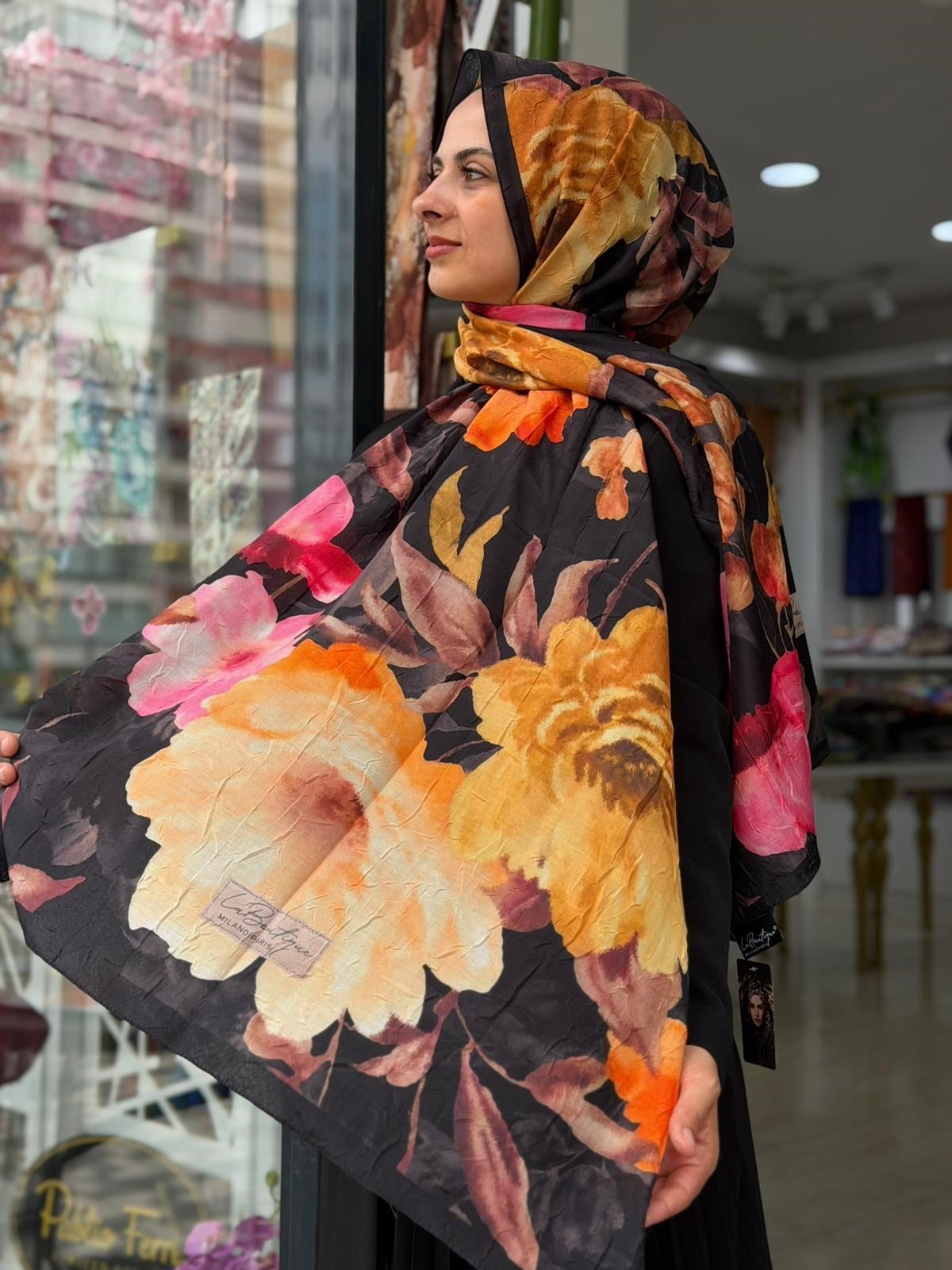 La Boutique Desenli Crush Şal 02