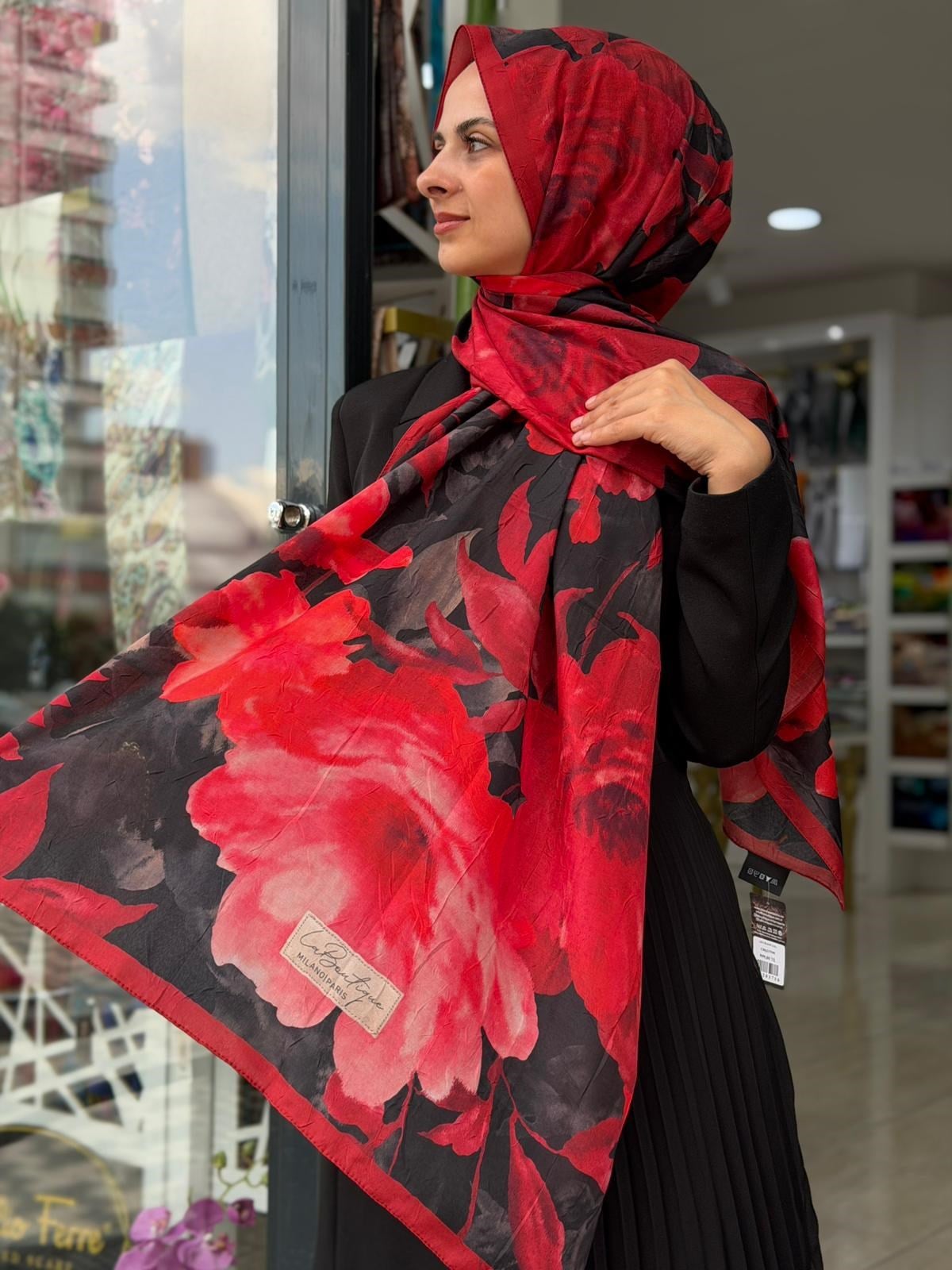 La Boutique Desenli Crush Şal 03