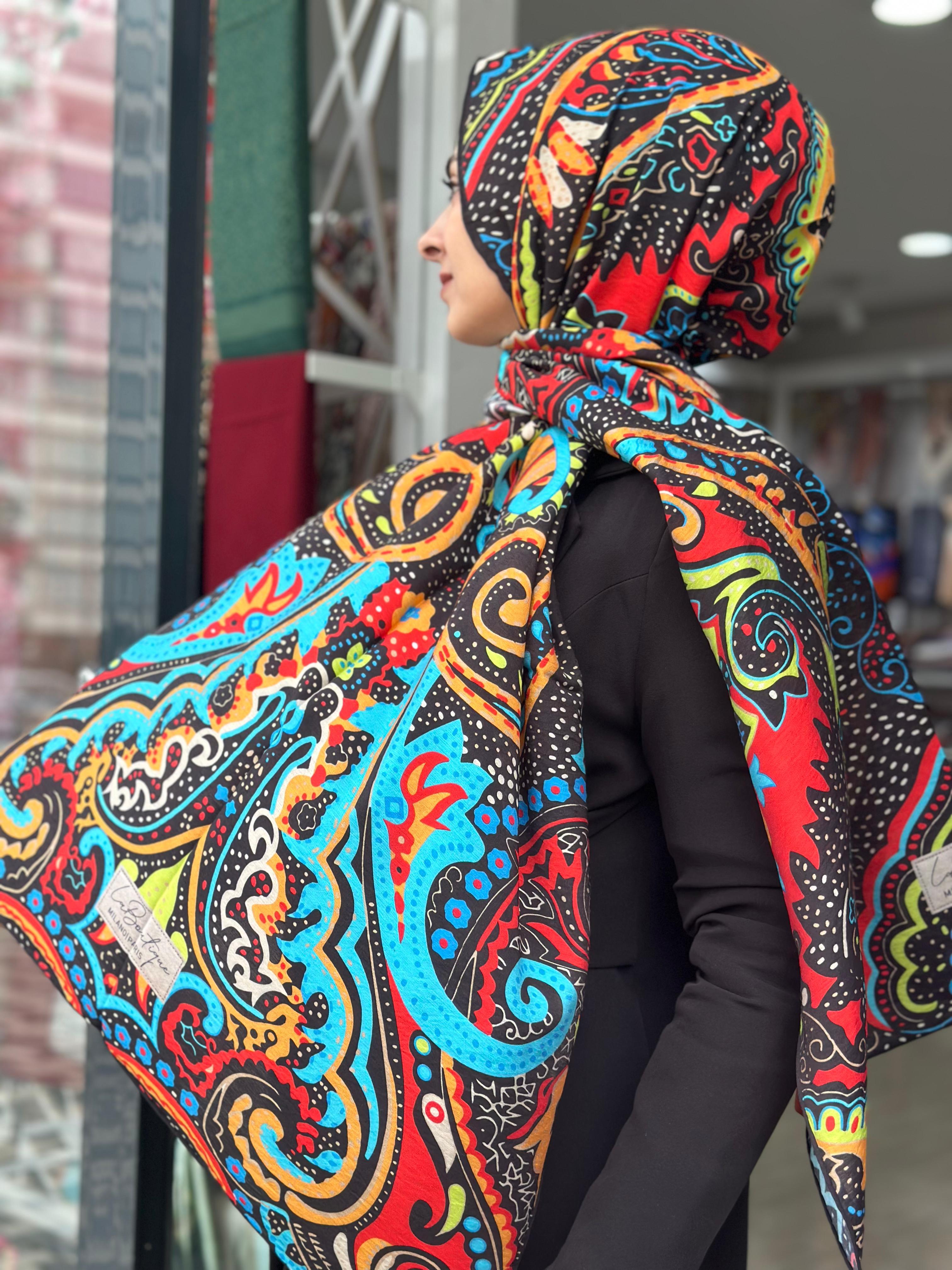 La Boutique Desenli Güz Şal 2406-02