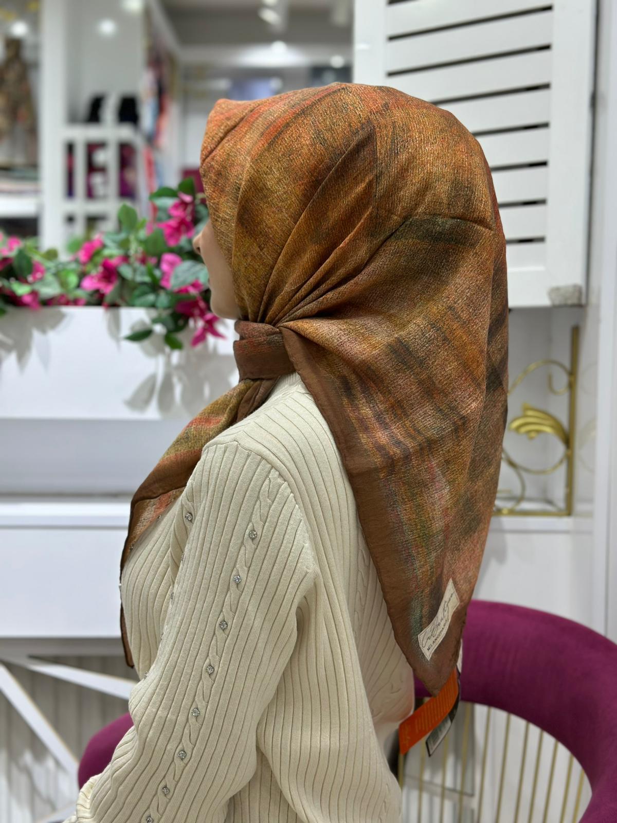 La Boutique Desenli Organik Eşarp 04