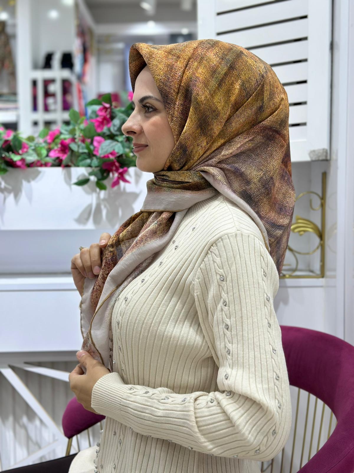 La Boutique Desenli Organik Eşarp 05