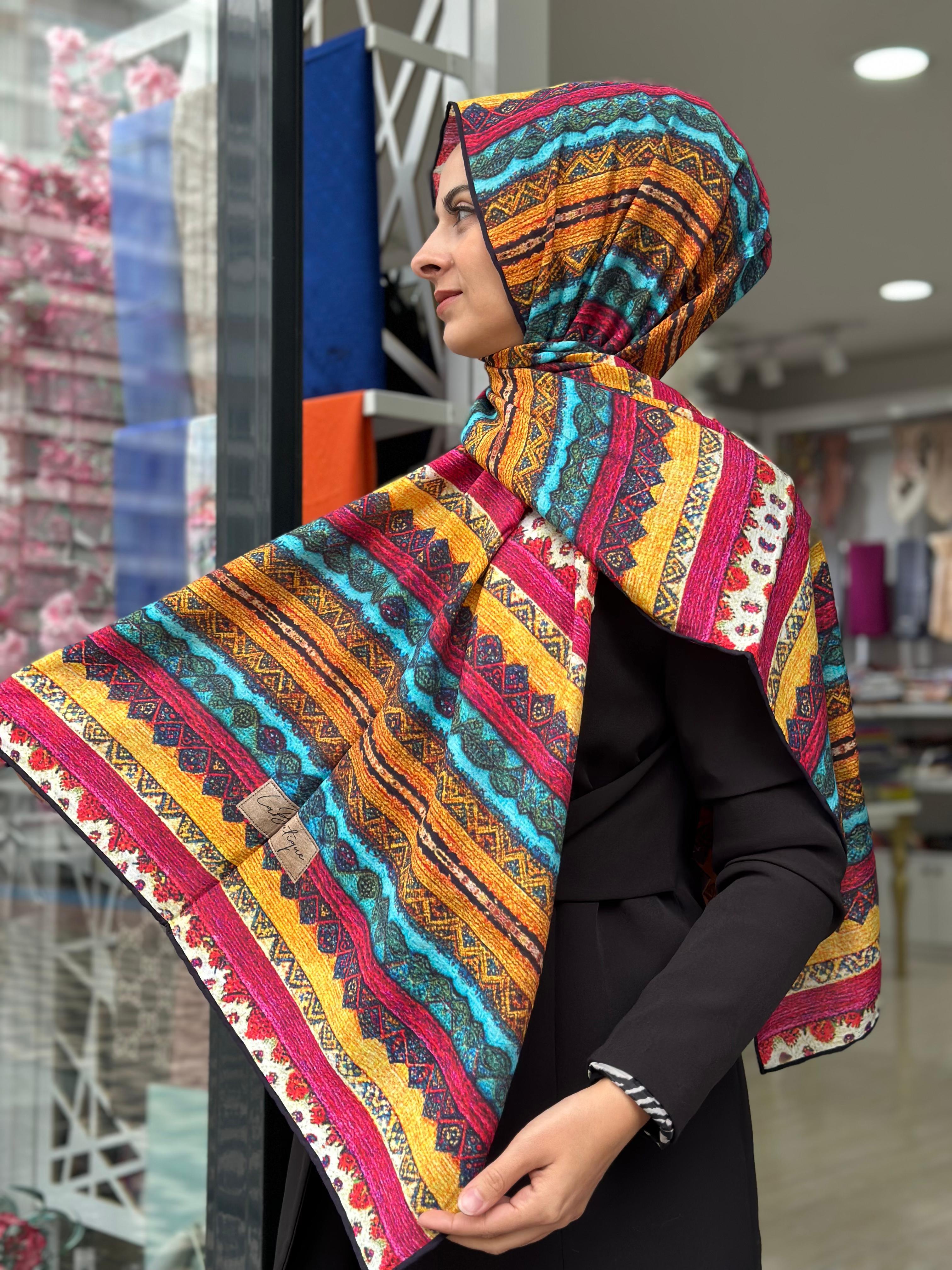 La Boutique Güz Desenli Şal 2240-01